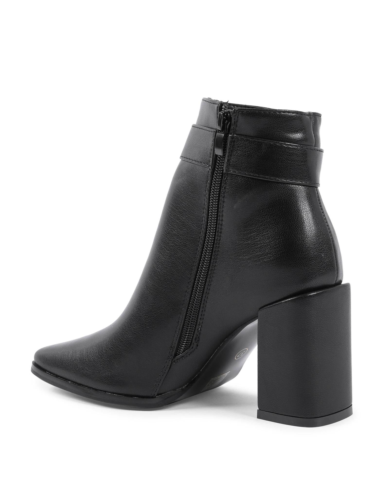 Synthetic Leather Ankle Boots with 9cm Heel - 36 EU 3