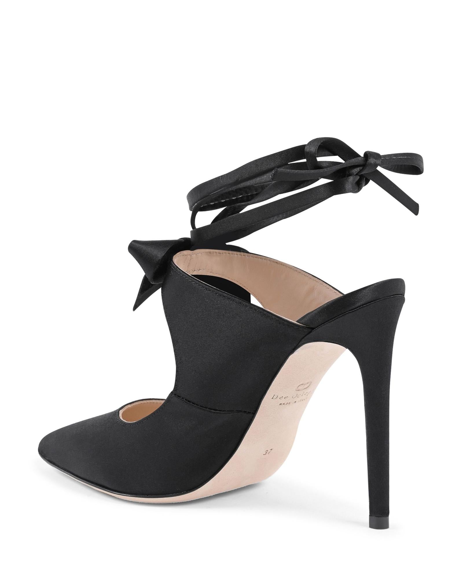 Satin Mule with 10cm Heel - 37 EU 3