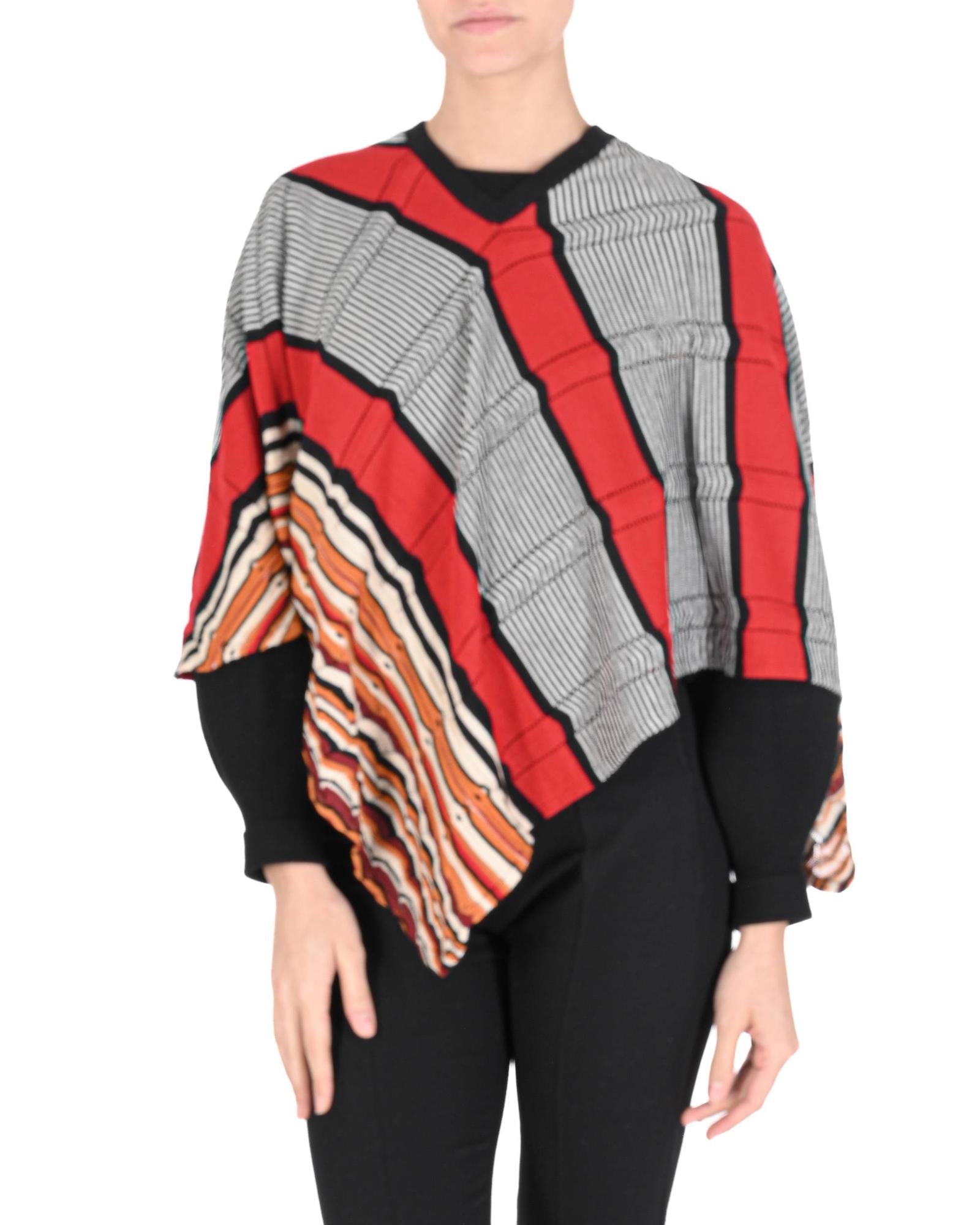 Wool Blend Poncho - One Size