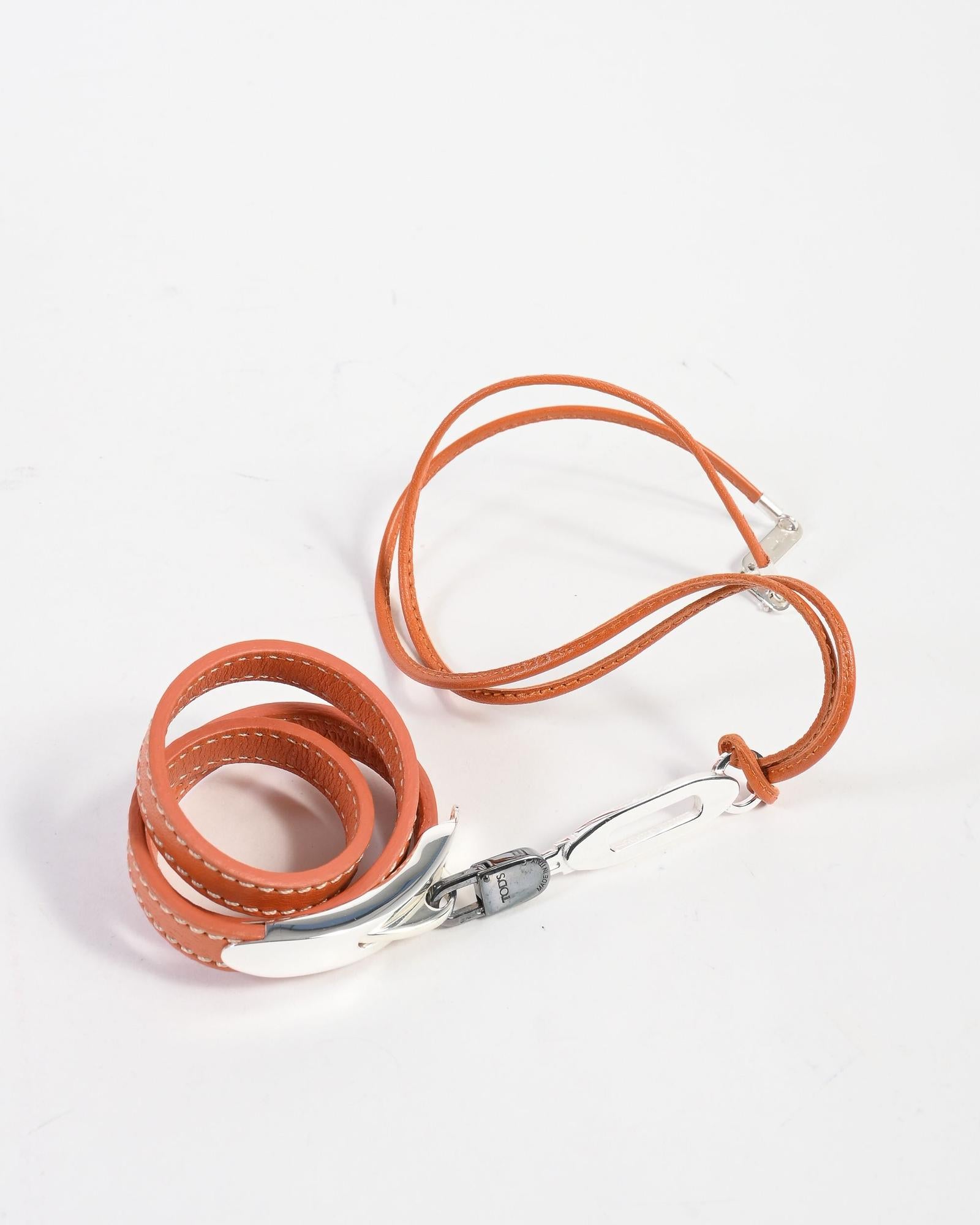 Leather and Metal Necklace and Bracelet - L 3