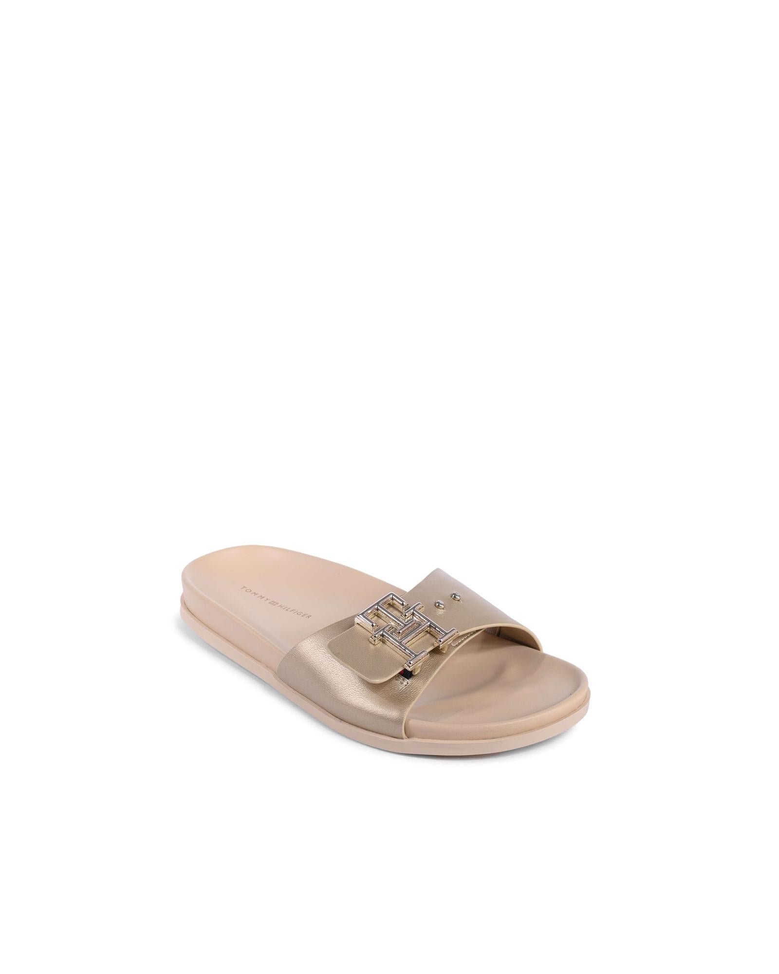 Leather Sandal with Gold Detailing - 40 IT