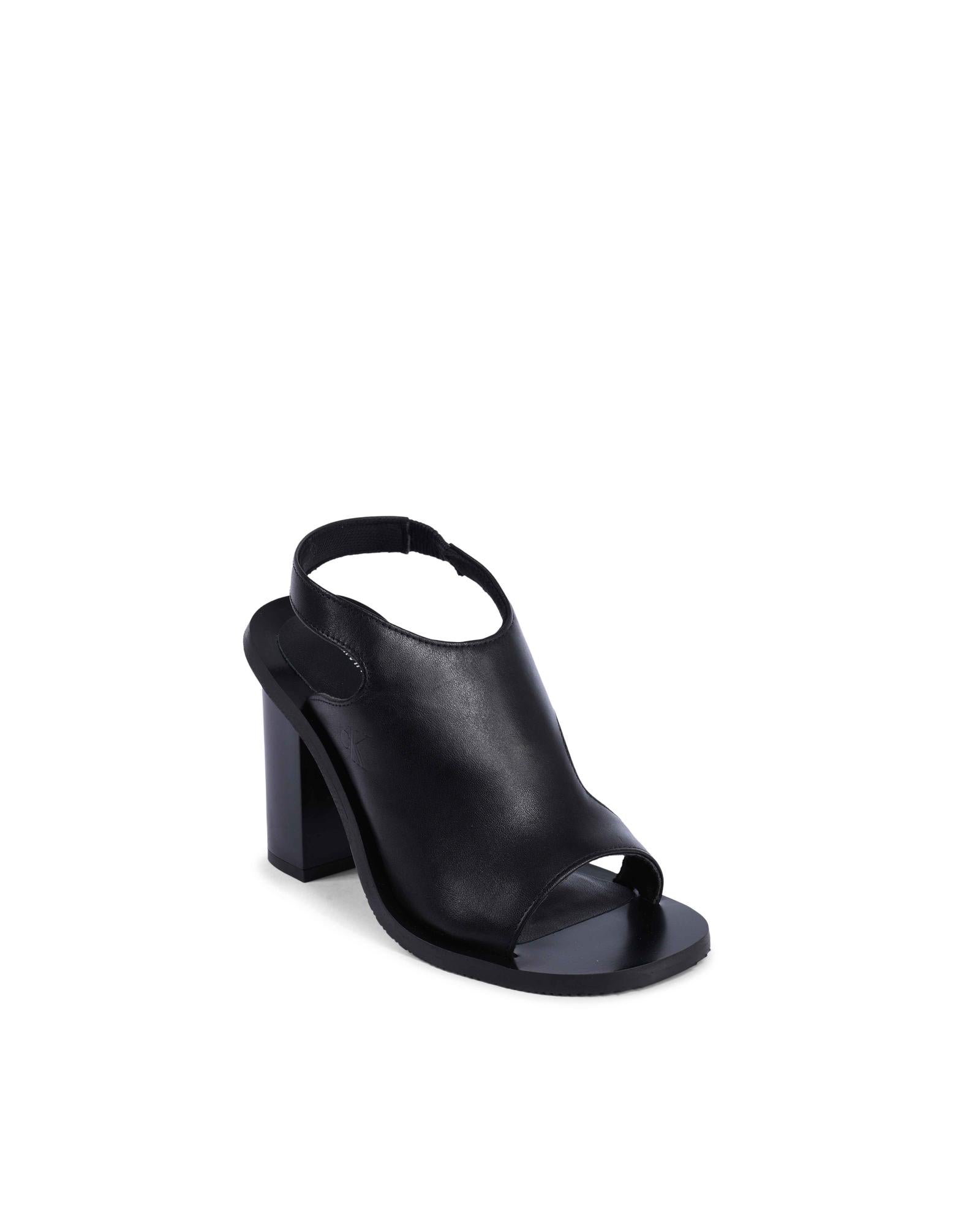Leather Slingback Sandals Mid Heel - 40 IT