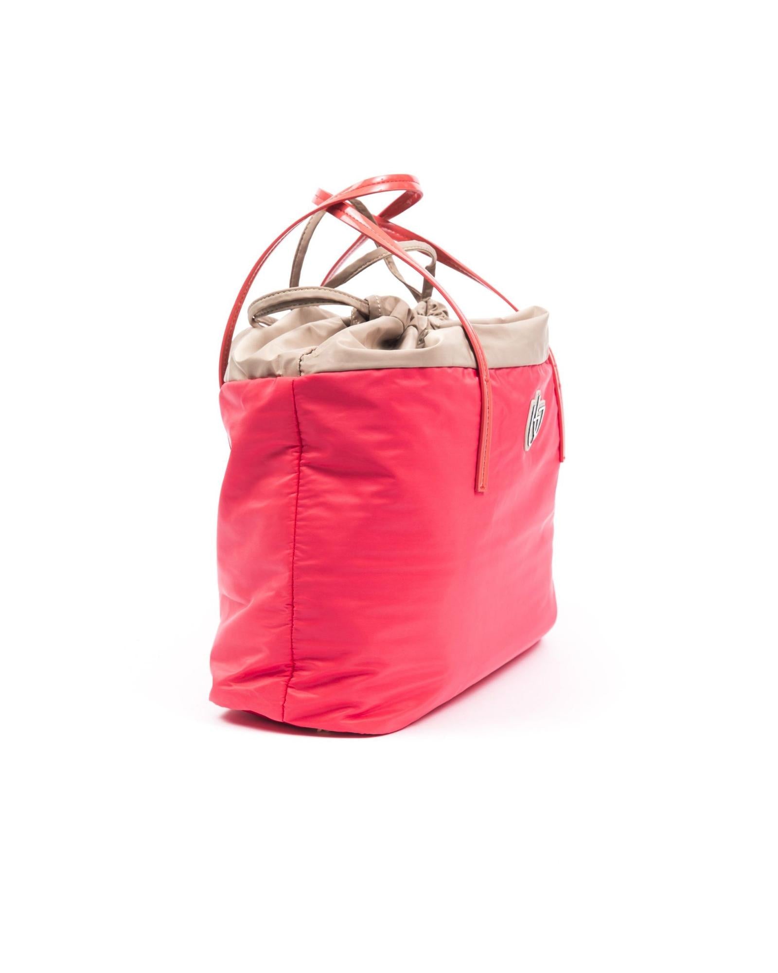 BYBLOS Women's Elegant Fabric and Patent Shopper Tote - One Size