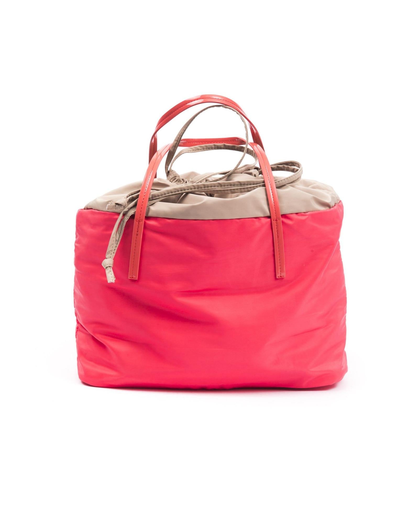 BYBLOS Women's Elegant Fabric and Patent Shopper Tote - One Size 3