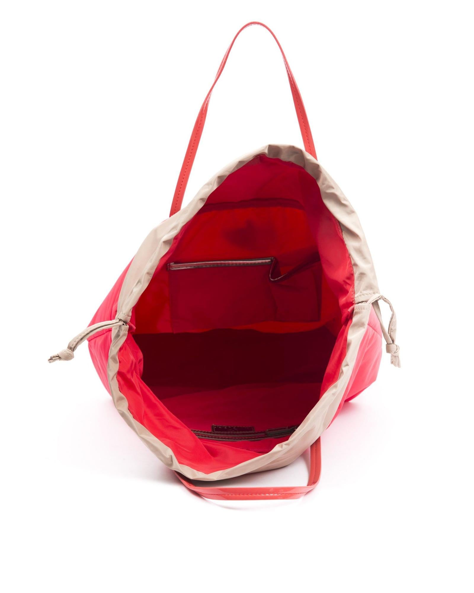 BYBLOS Women's Elegant Fabric and Patent Shopper Tote - One Size 5