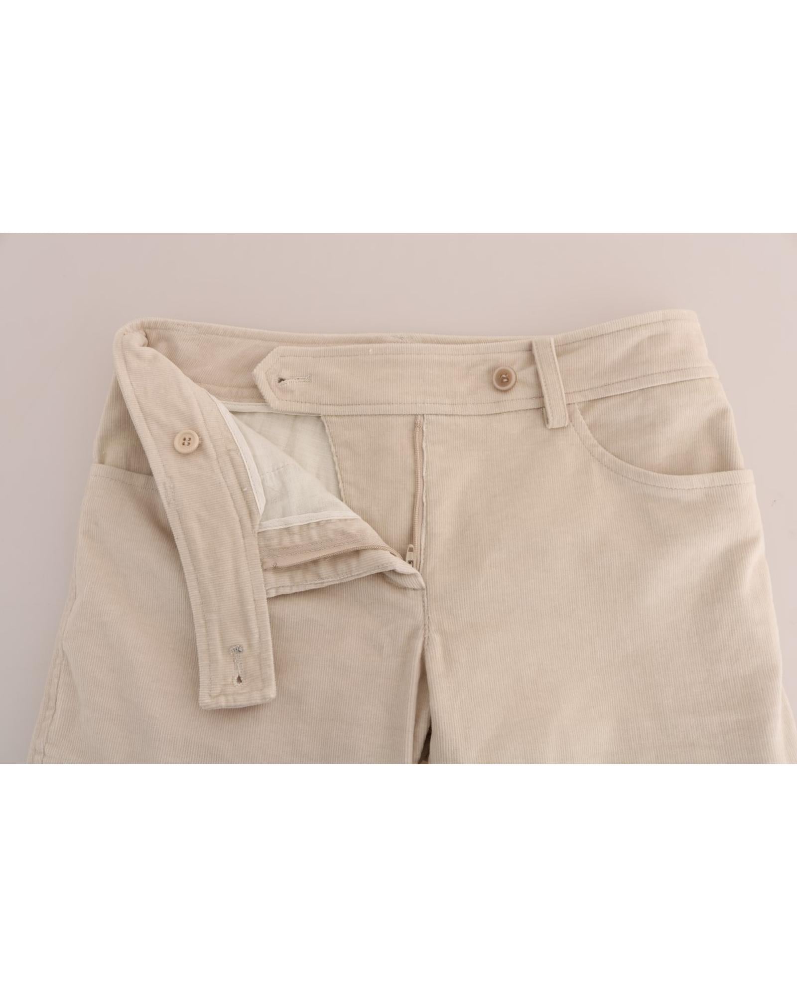 Cropped Corduroy Pants with Logo Details 42 IT Women 4