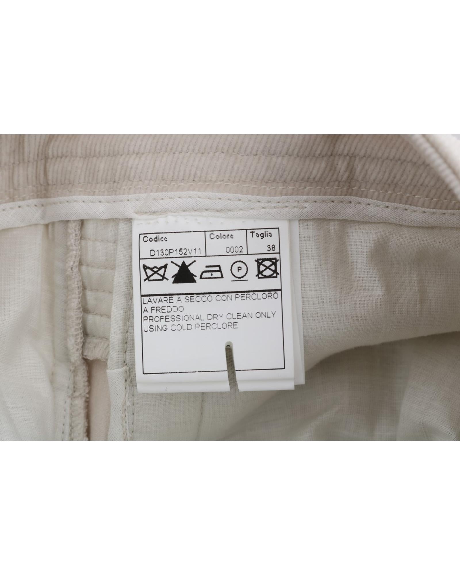Cropped Corduroy Pants with Logo Details 42 IT Women 6