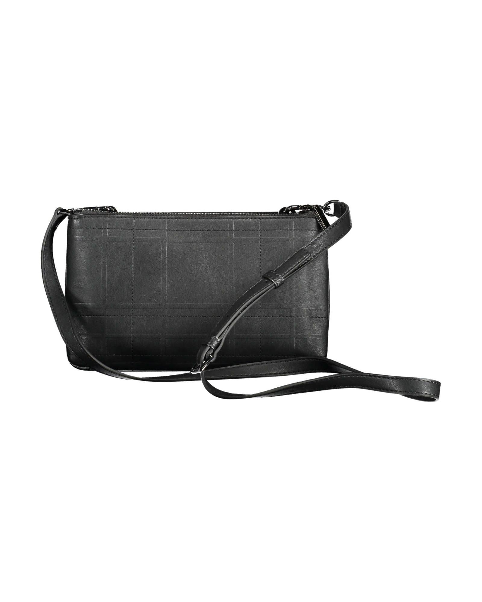 Calvin Klein Women's Chic Black Shoulder Bag with Contrasting Details - One Size