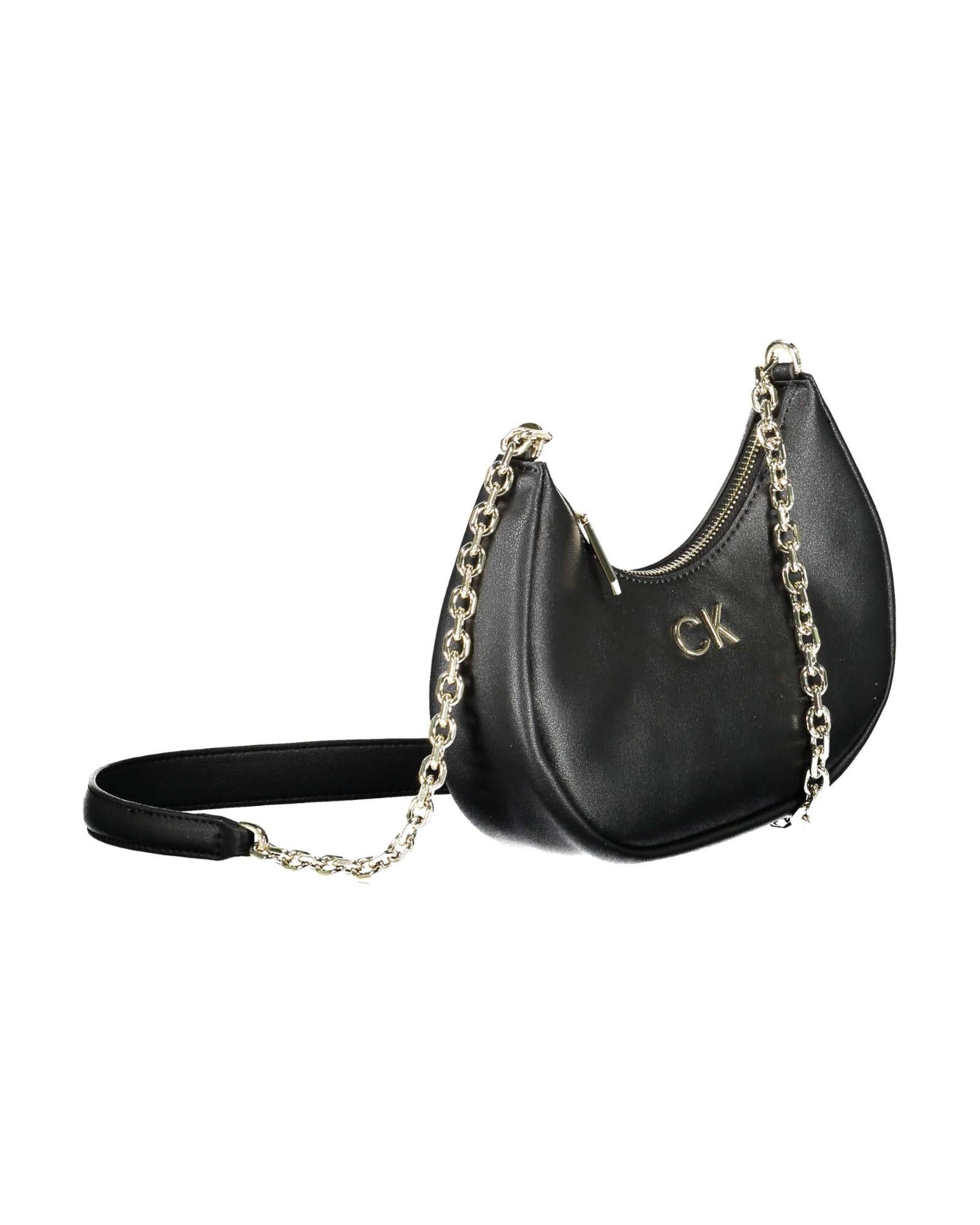 Calvin Klein Women's Elegant Black Chain Shoulder Bag - One Size 3
