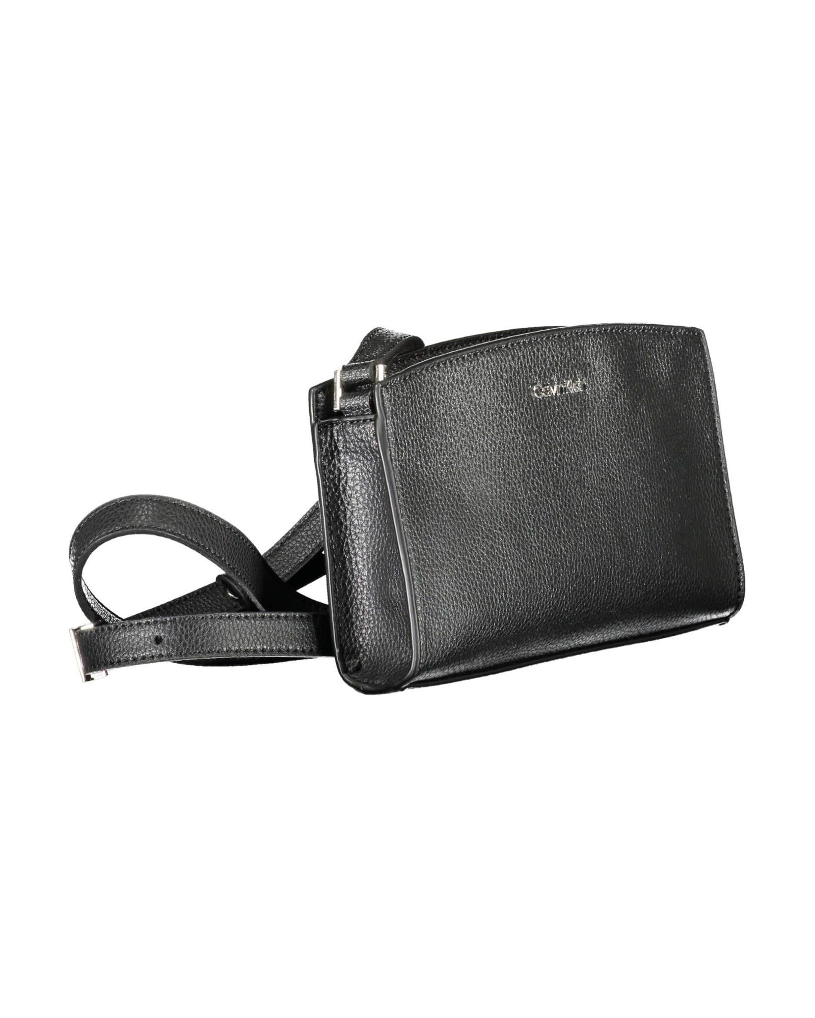 Calvin Klein Women's Elegant Black Shoulder Bag with Logo Detailing - One Size 3