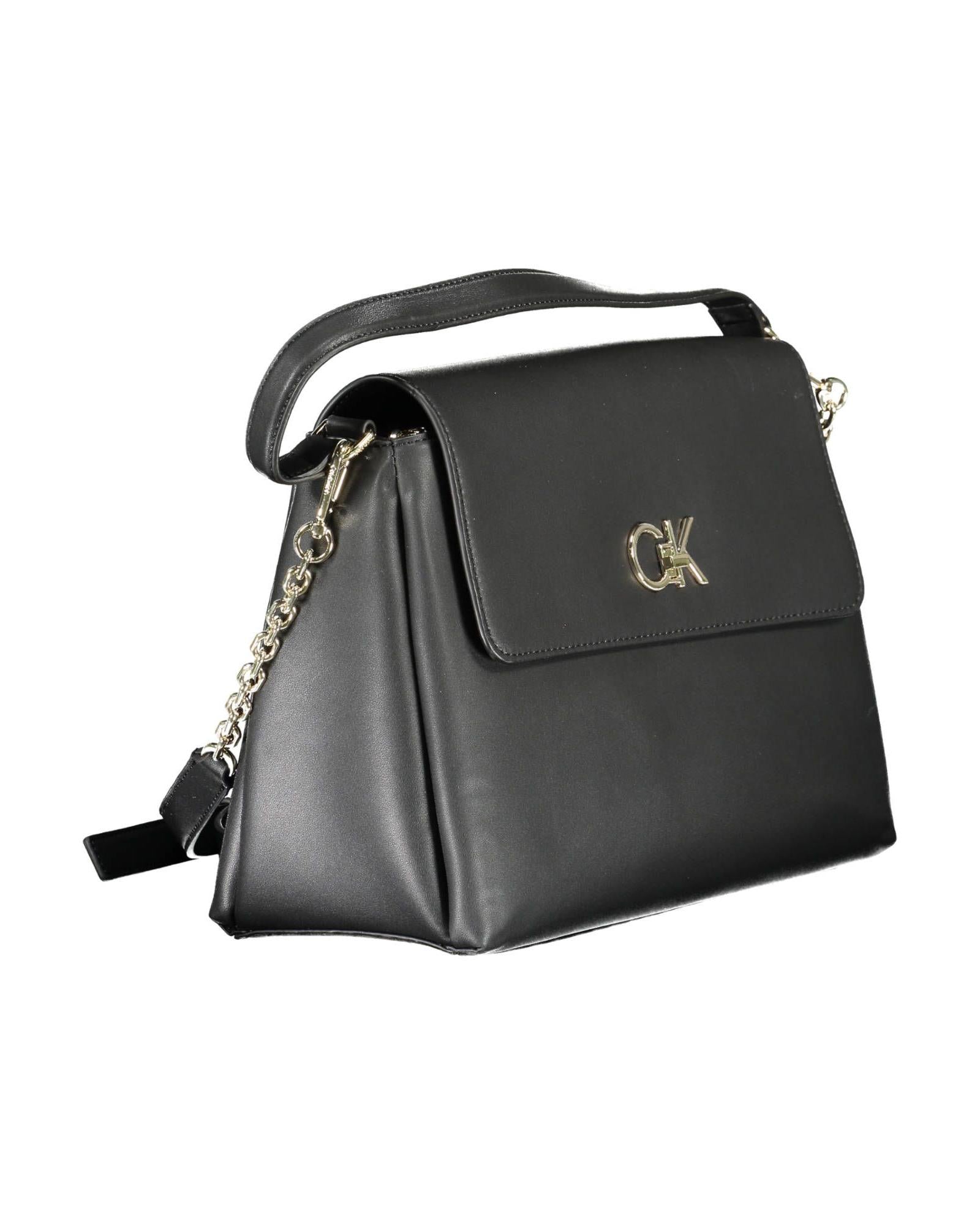 Calvin Klein Women's Elegant Black Shoulder Handbag - One Size 3
