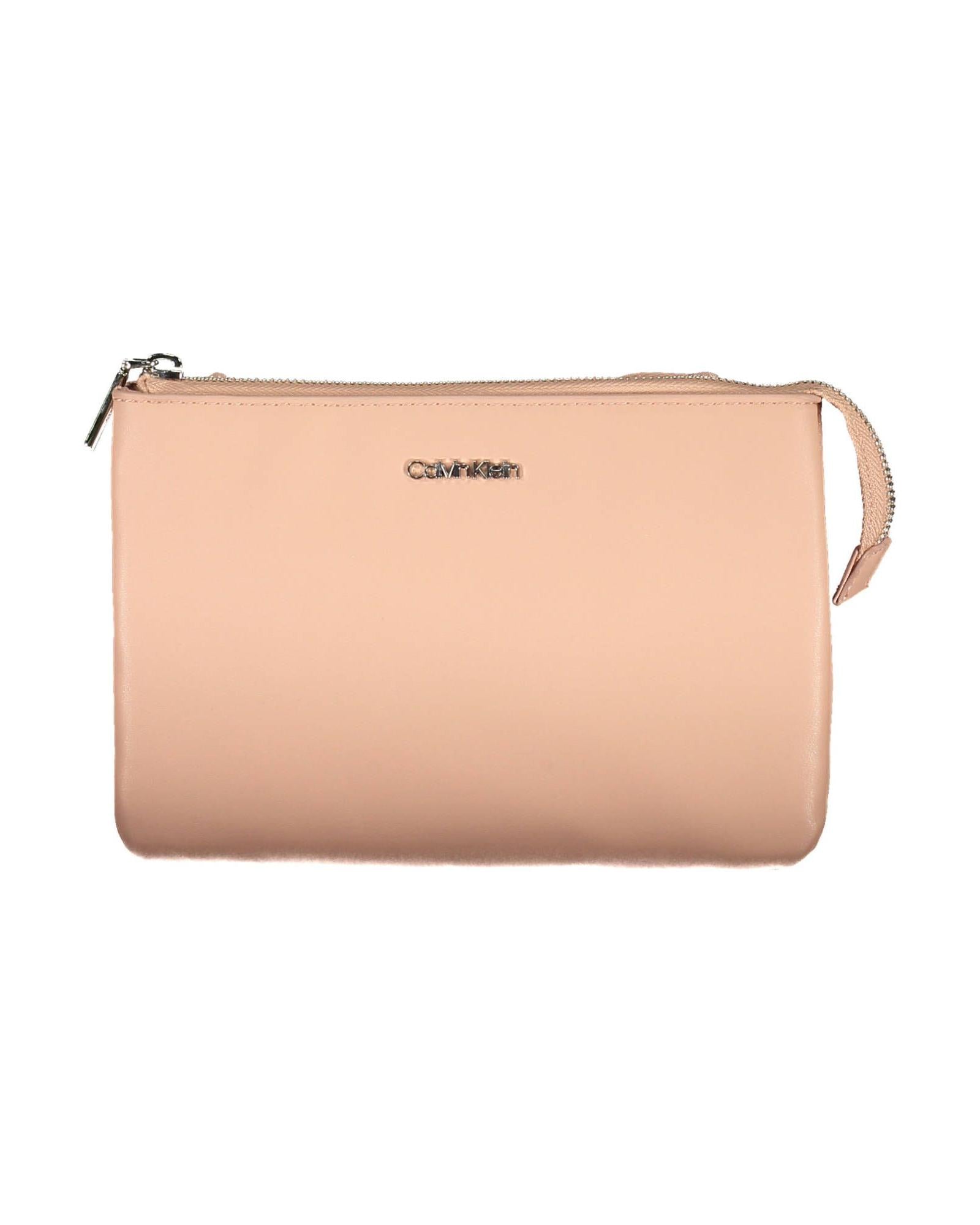 Calvin Klein Women's Chic Pink Contrasting Details Shoulder Bag - One Size