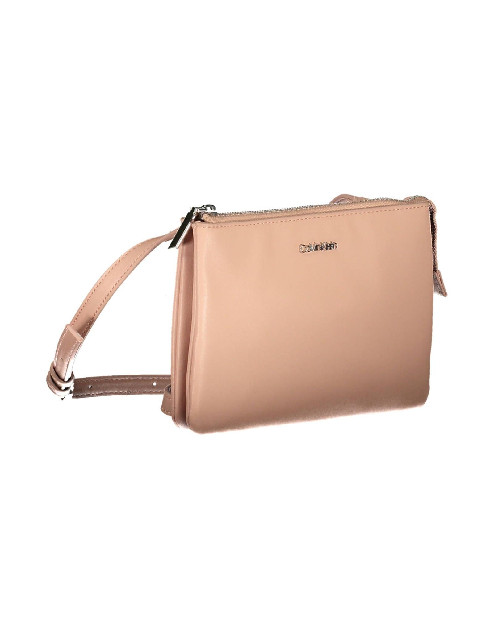 Calvin Klein Women's Chic Pink Contrasting Details Shoulder Bag - One Size 3