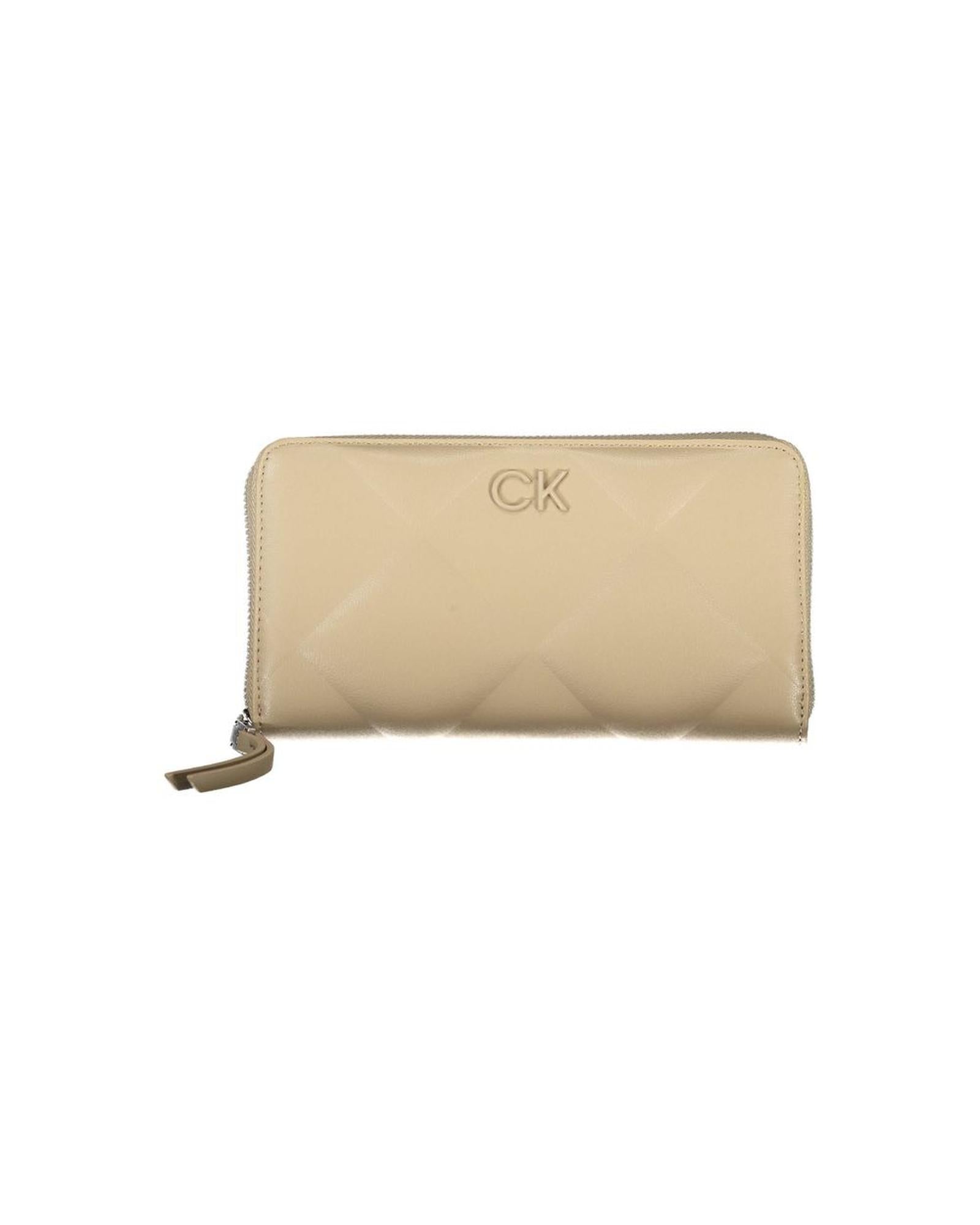 Calvin Klein Women's Beige Polyester Wallet - One Size