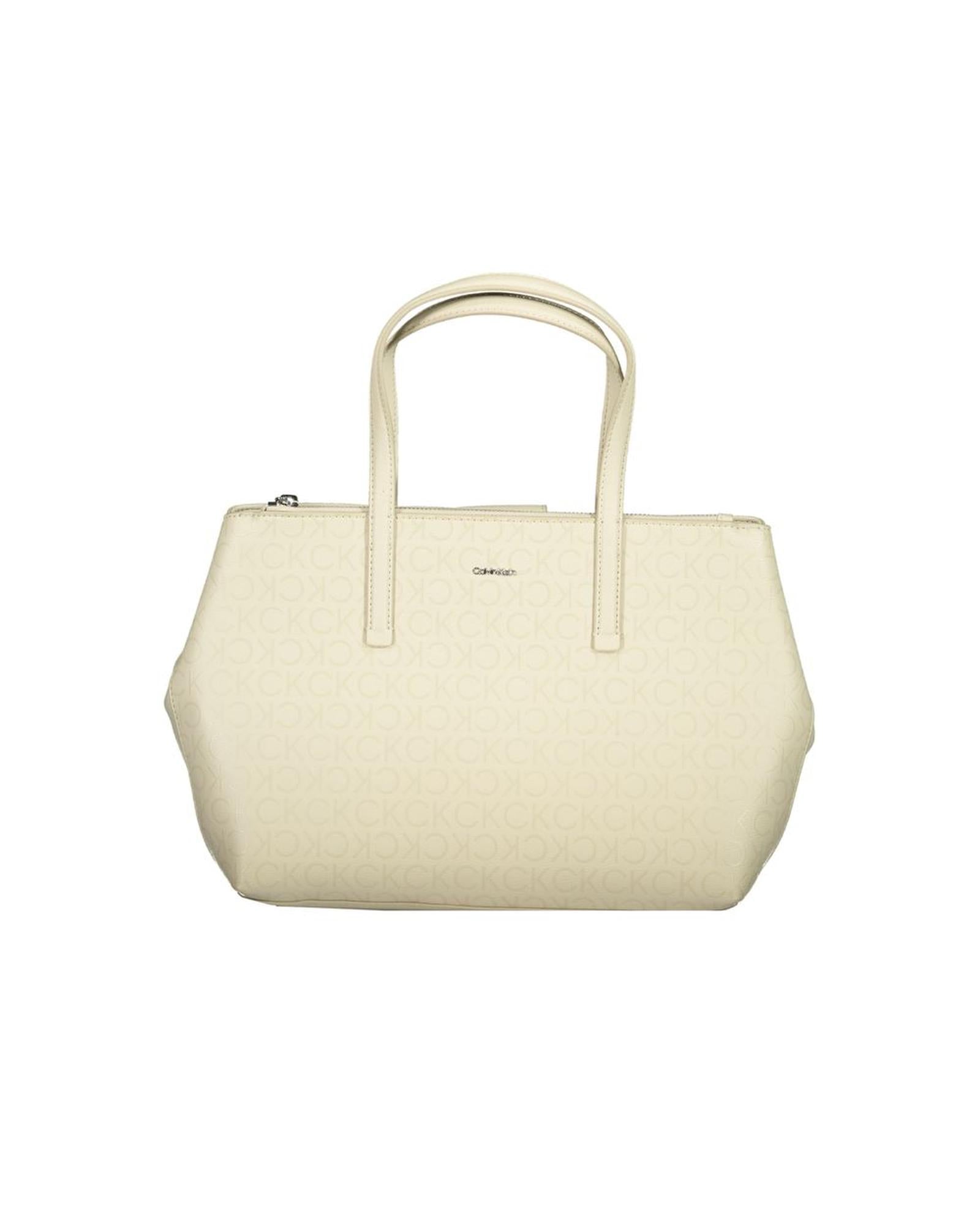 Calvin Klein Women's Beige Polyester Handbag - One Size