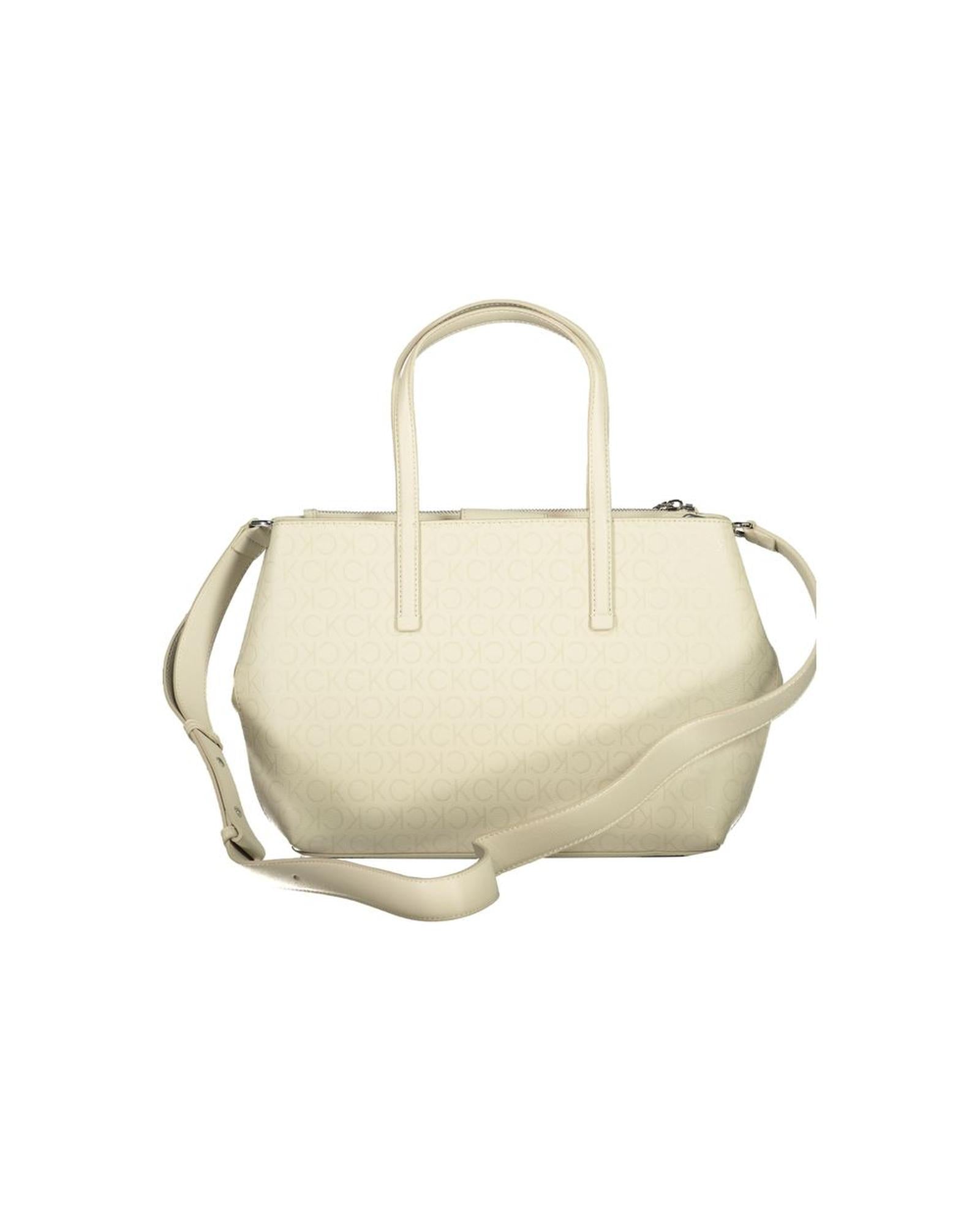 Calvin Klein Women's Beige Polyester Handbag - One Size
