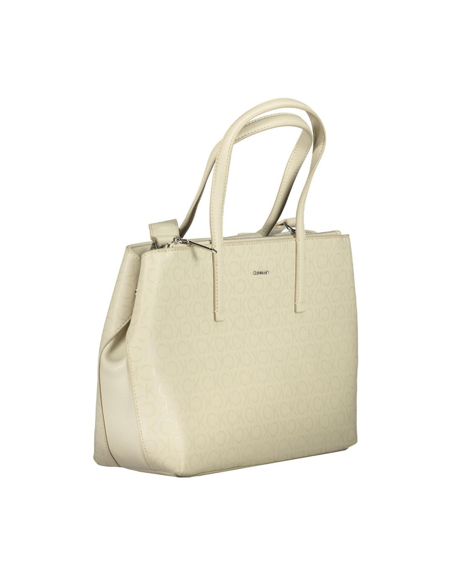 Calvin Klein Women's Beige Polyester Handbag - One Size 3