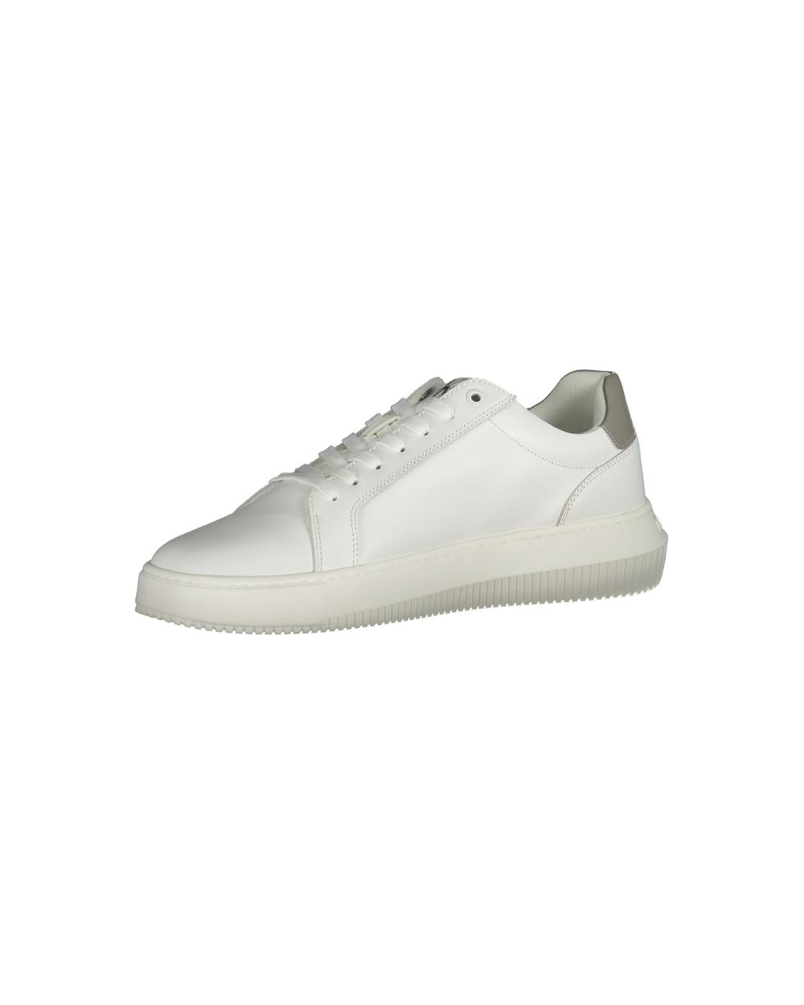 Calvin Klein Men's White Polyester Sneaker - 46 EU 3