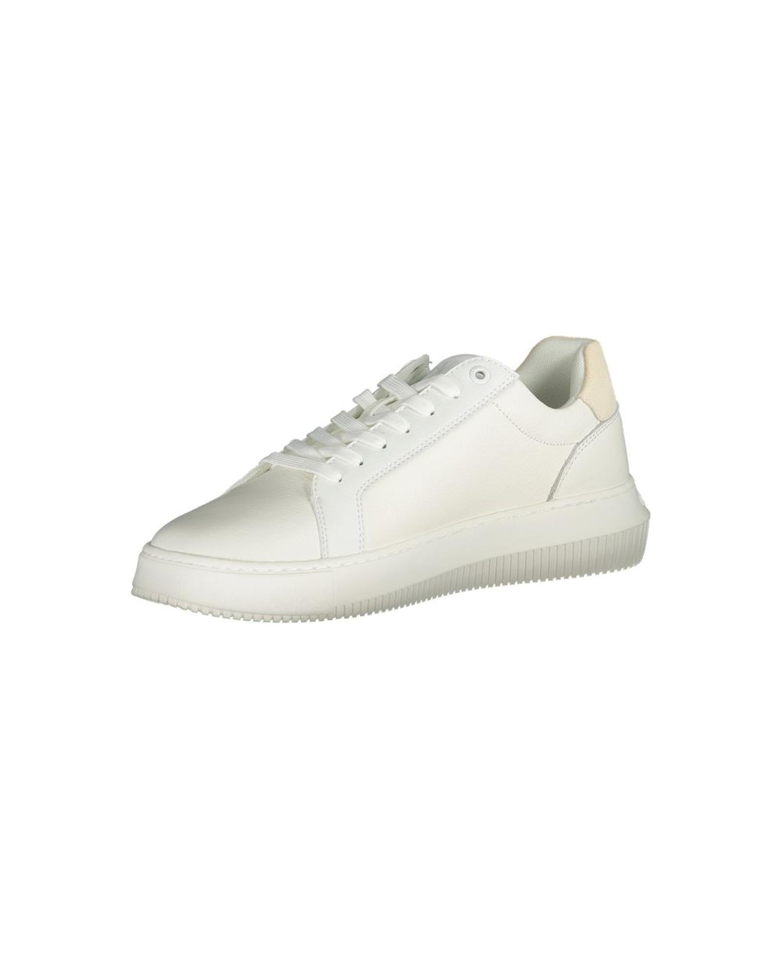 Calvin Klein Men's White Polyester Sneaker - 43 EU 3