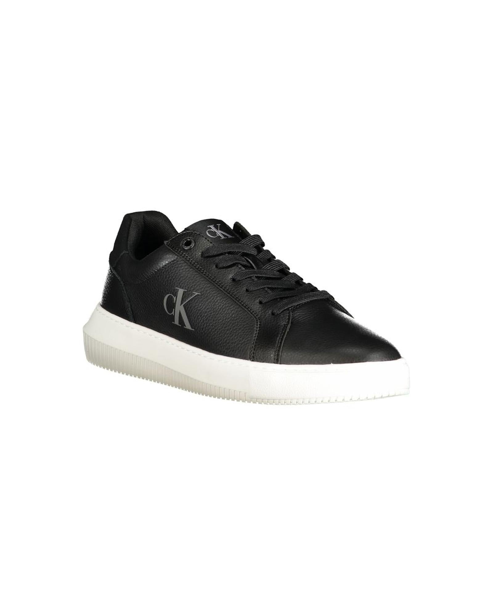 Calvin Klein Men's Black Polyester Sneaker - 46 EU