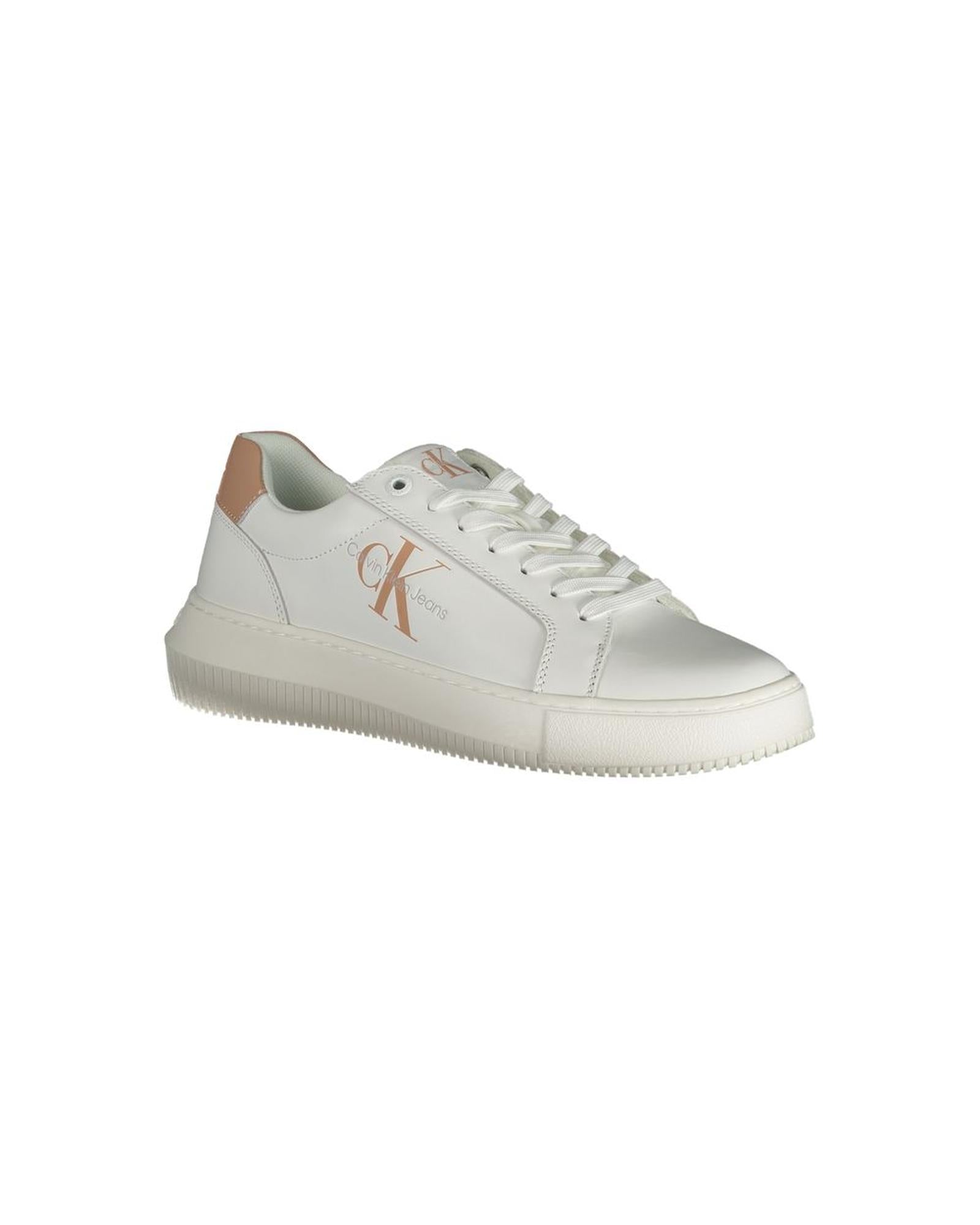 Calvin Klein Women's White Polyester Sneaker - 38 EU