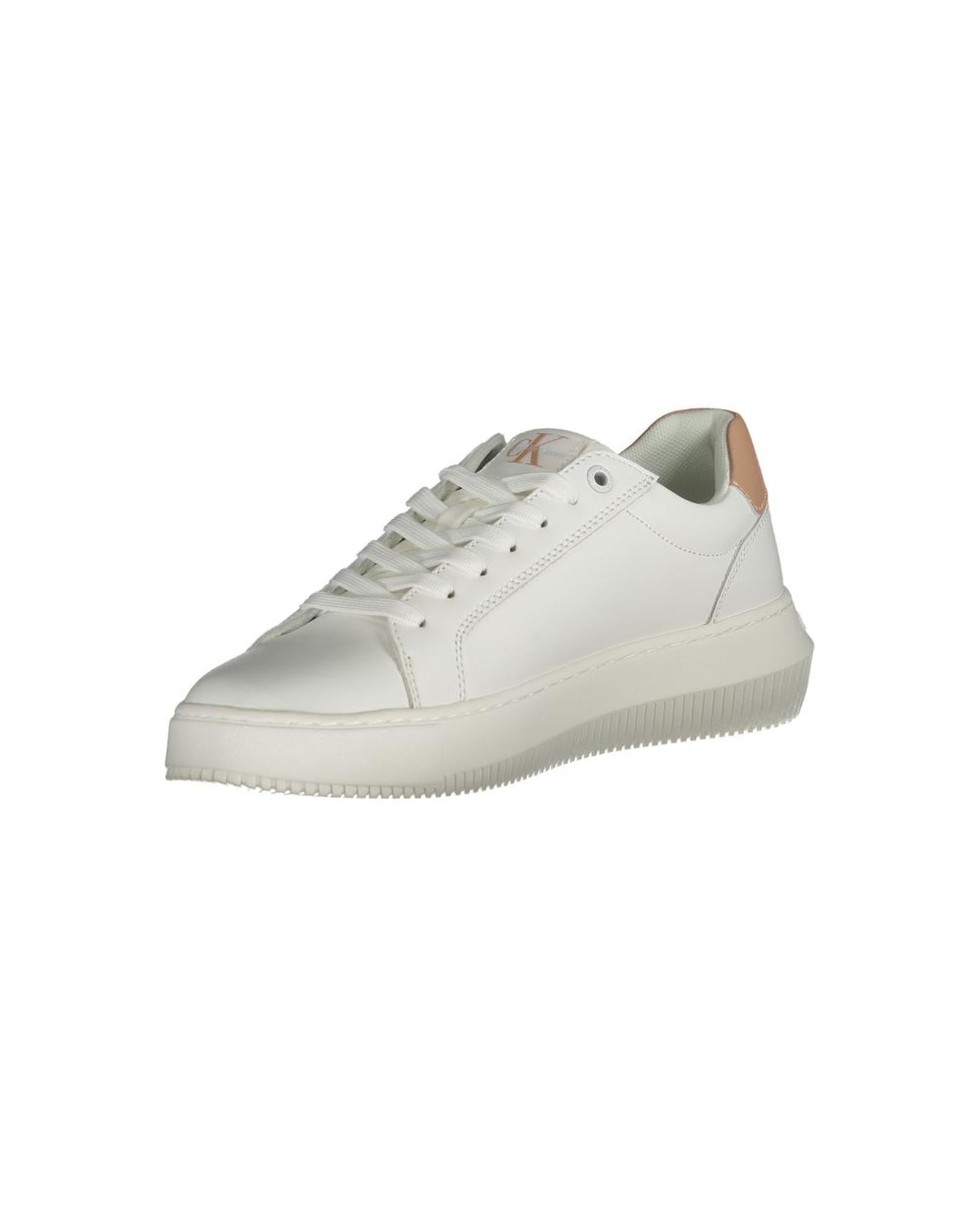Calvin Klein Women's White Polyester Sneaker - 40 EU 3