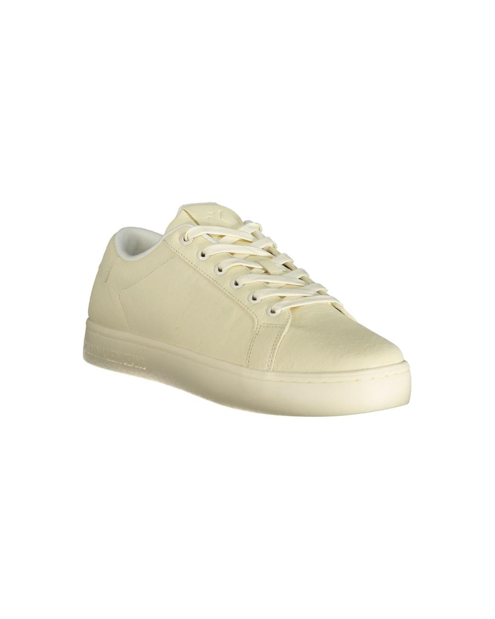 Calvin Klein Men's White Polyester Sneaker - 40 EU