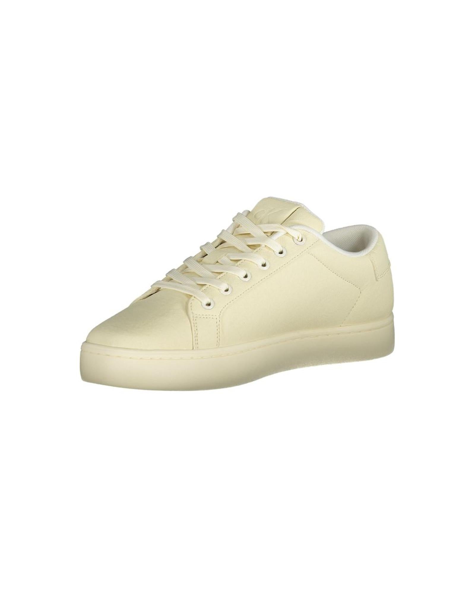 Calvin Klein Men's White Polyester Sneaker - 46 EU 3