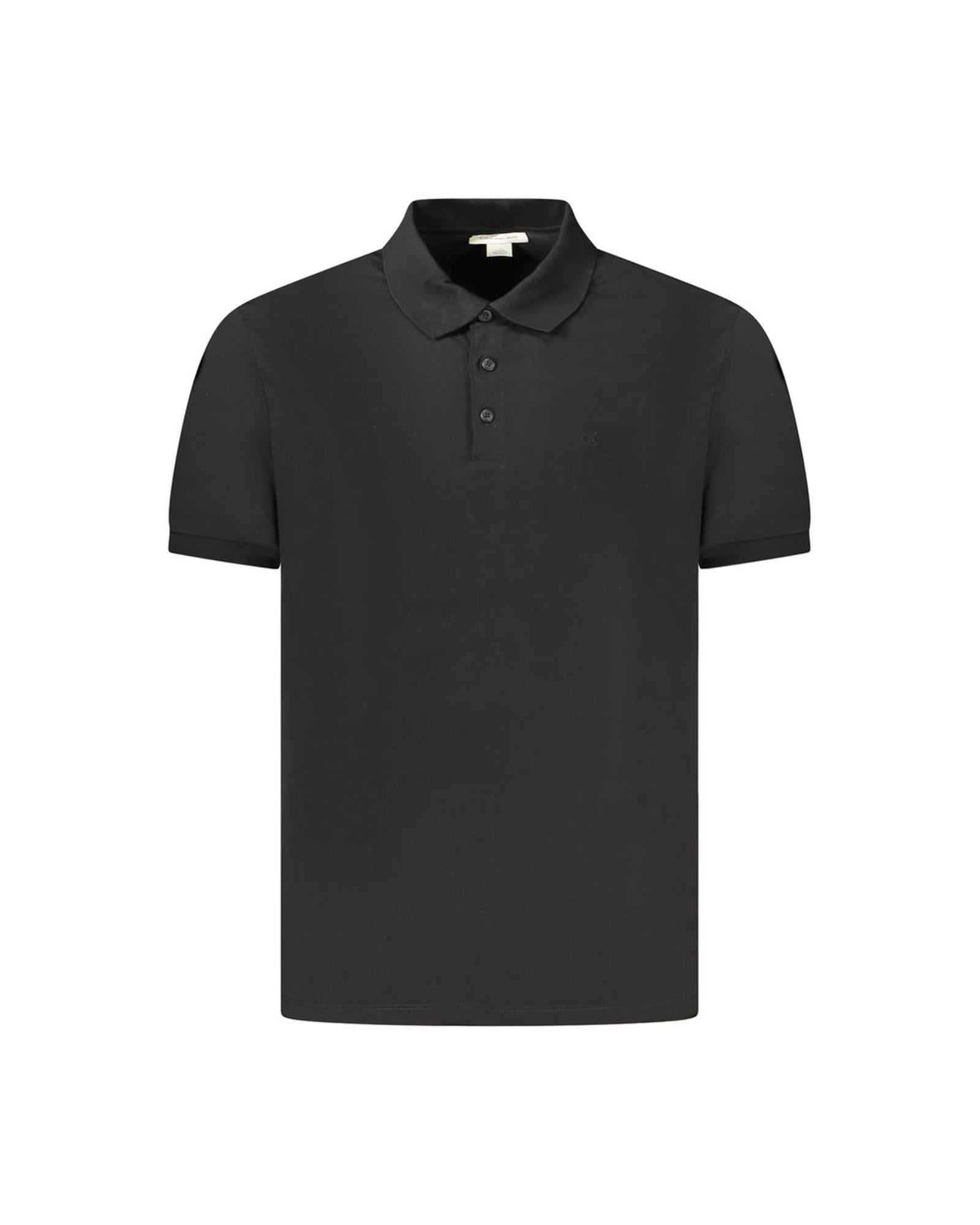 Calvin Klein Men's Black Cotton Polo Shirt - S