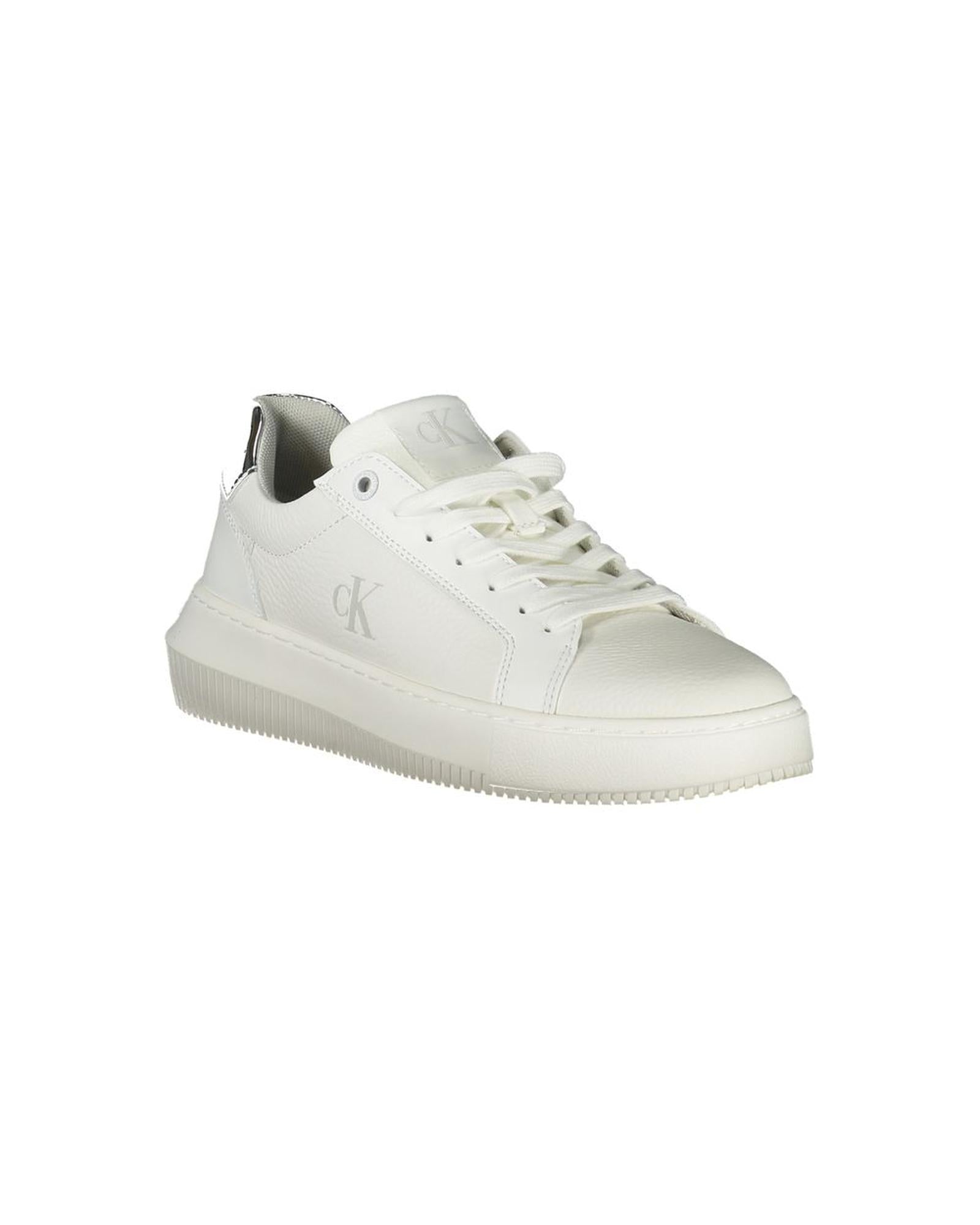 Calvin Klein Women's White Polyethylene  Sneaker - 38 EU