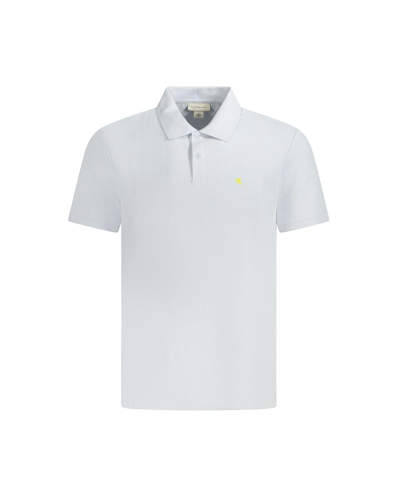 Calvin Klein Men's Light Blue Cotton Polo Shirt - M