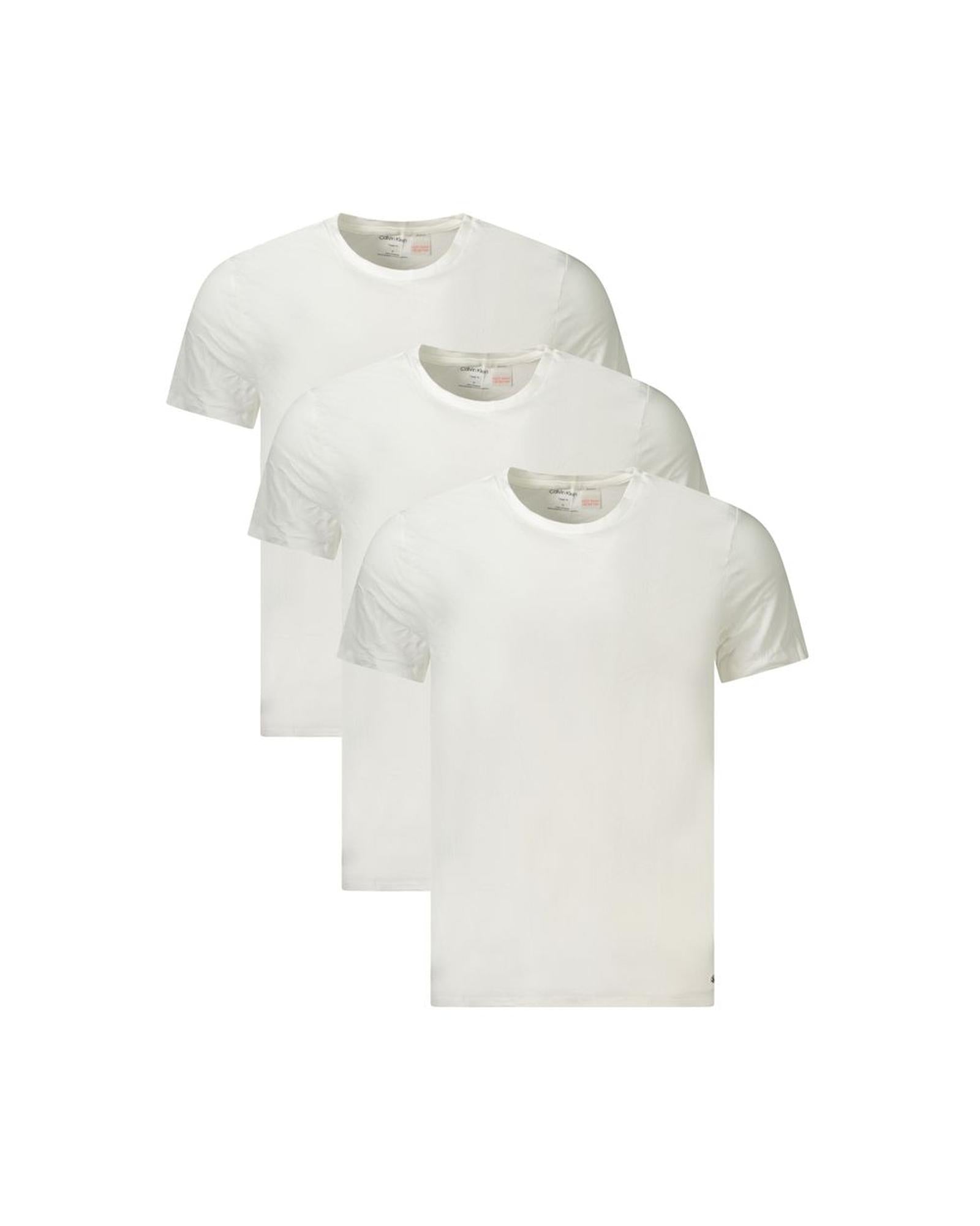 Calvin Klein Men's White Cotton  T-Shirt - L