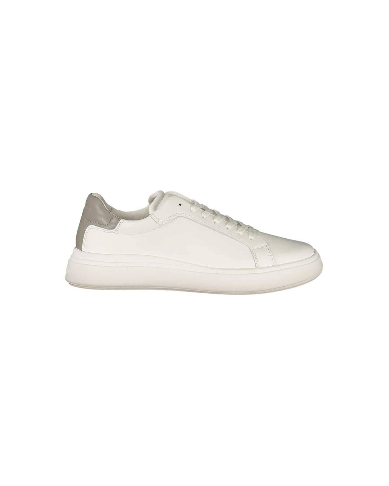 Calvin Klein Men's White Polyester Sneaker - 43 EU