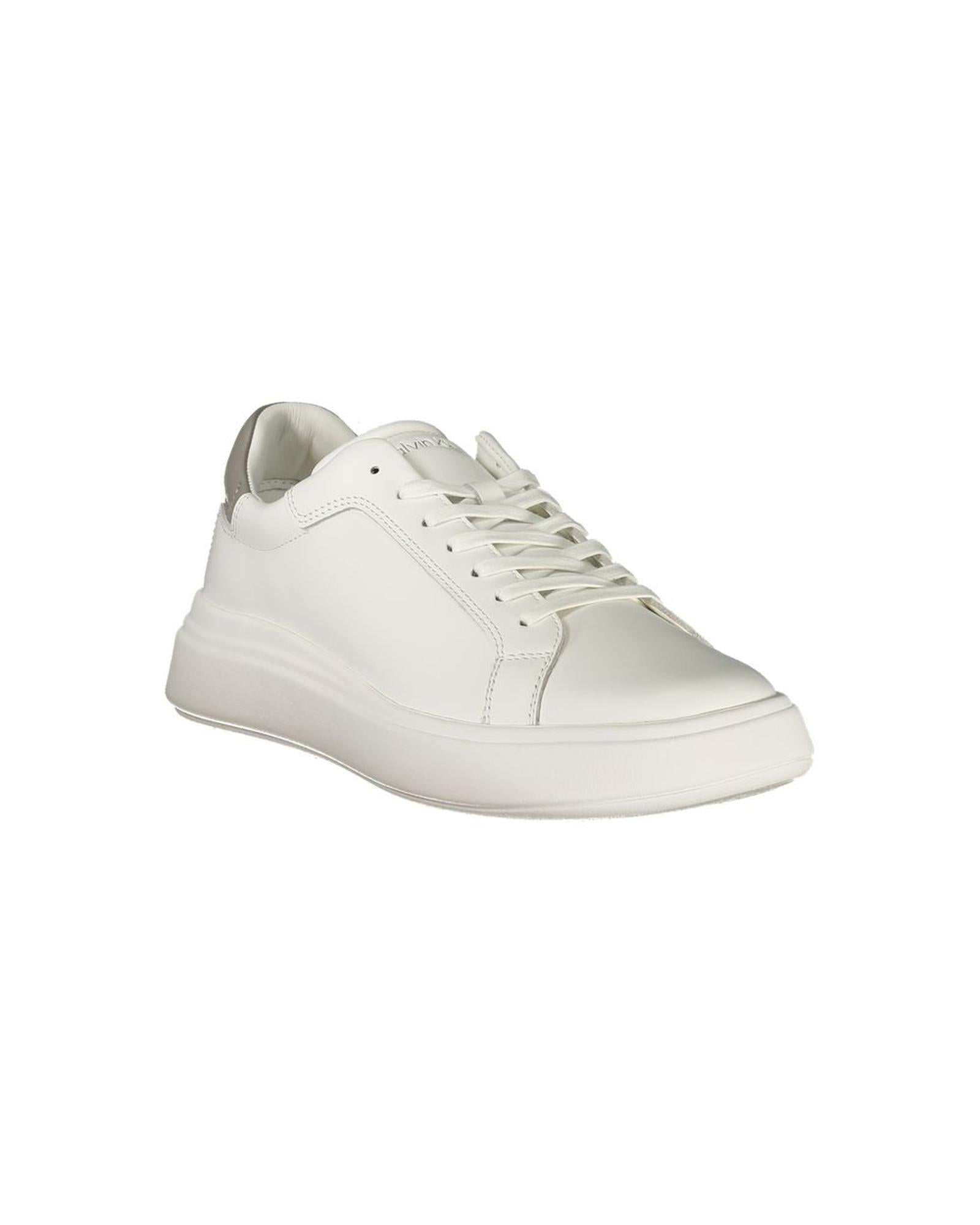 Calvin Klein Men's White Polyester Sneaker - 43 EU