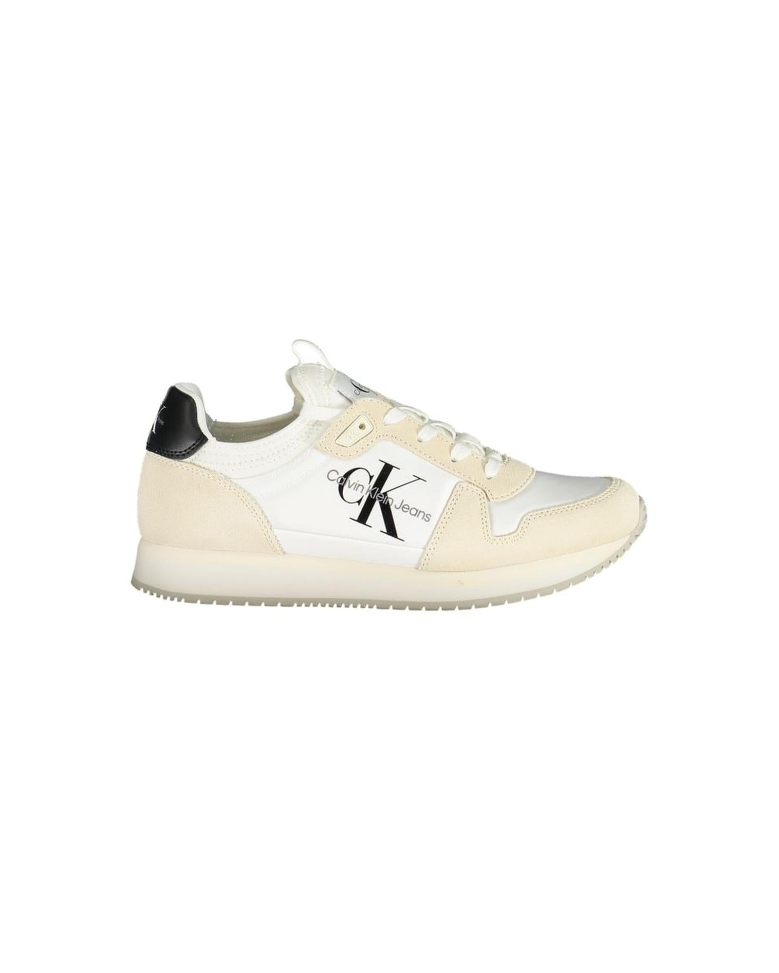 Calvin Klein Women's White Polyester  Sneaker - 37 EU
