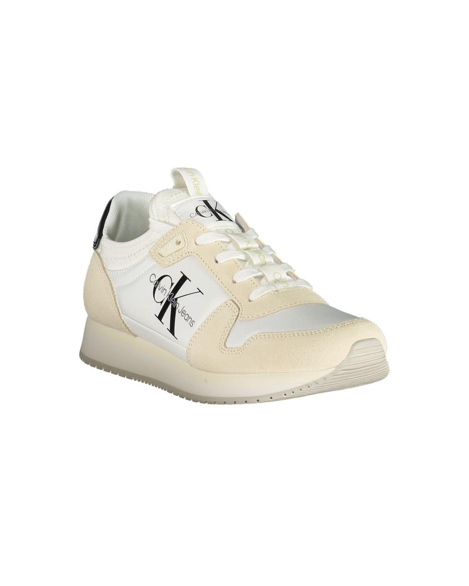 Calvin Klein Women's White Polyester  Sneaker - 37 EU