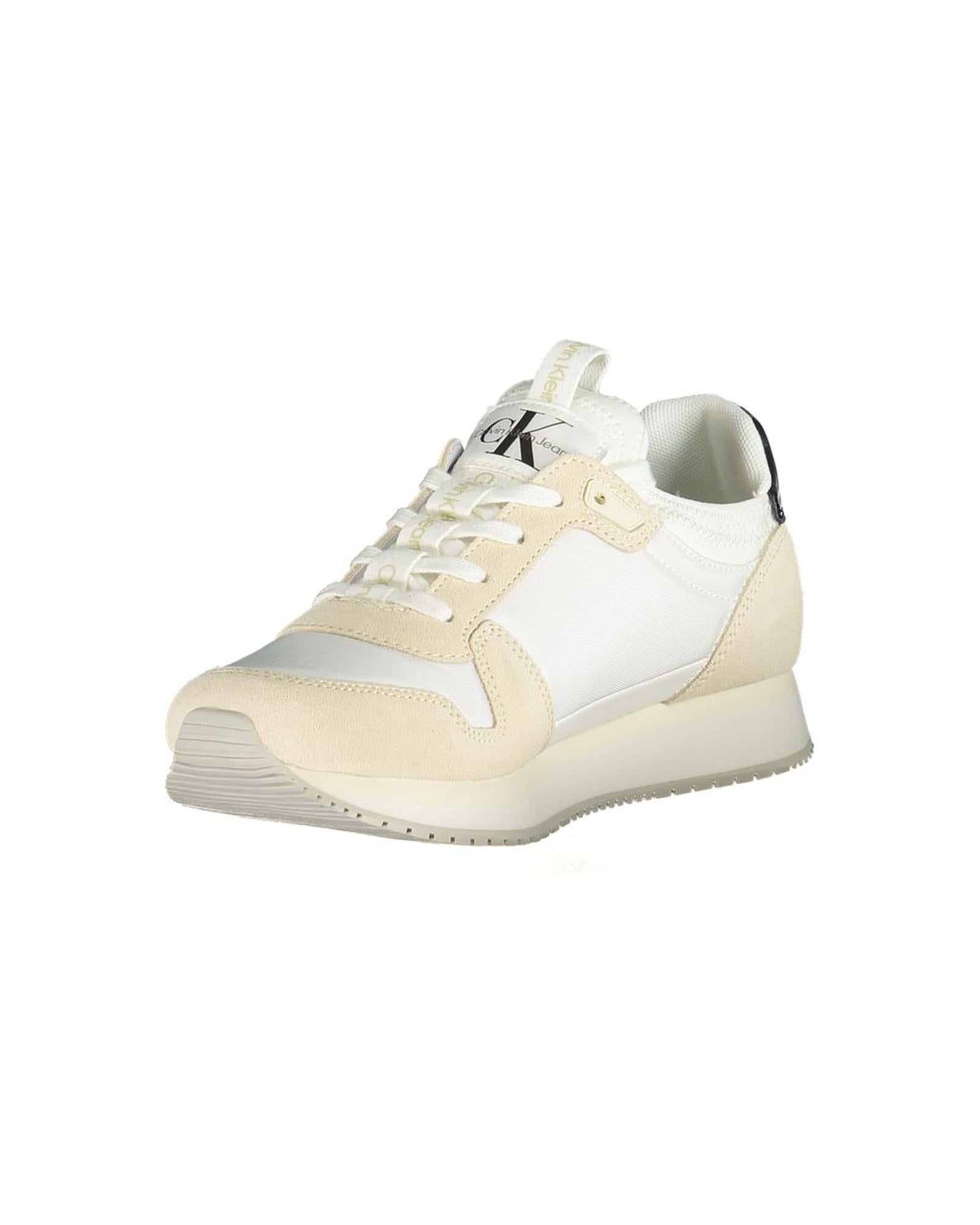 Calvin Klein Women's White Polyester  Sneaker - 39 EU 3