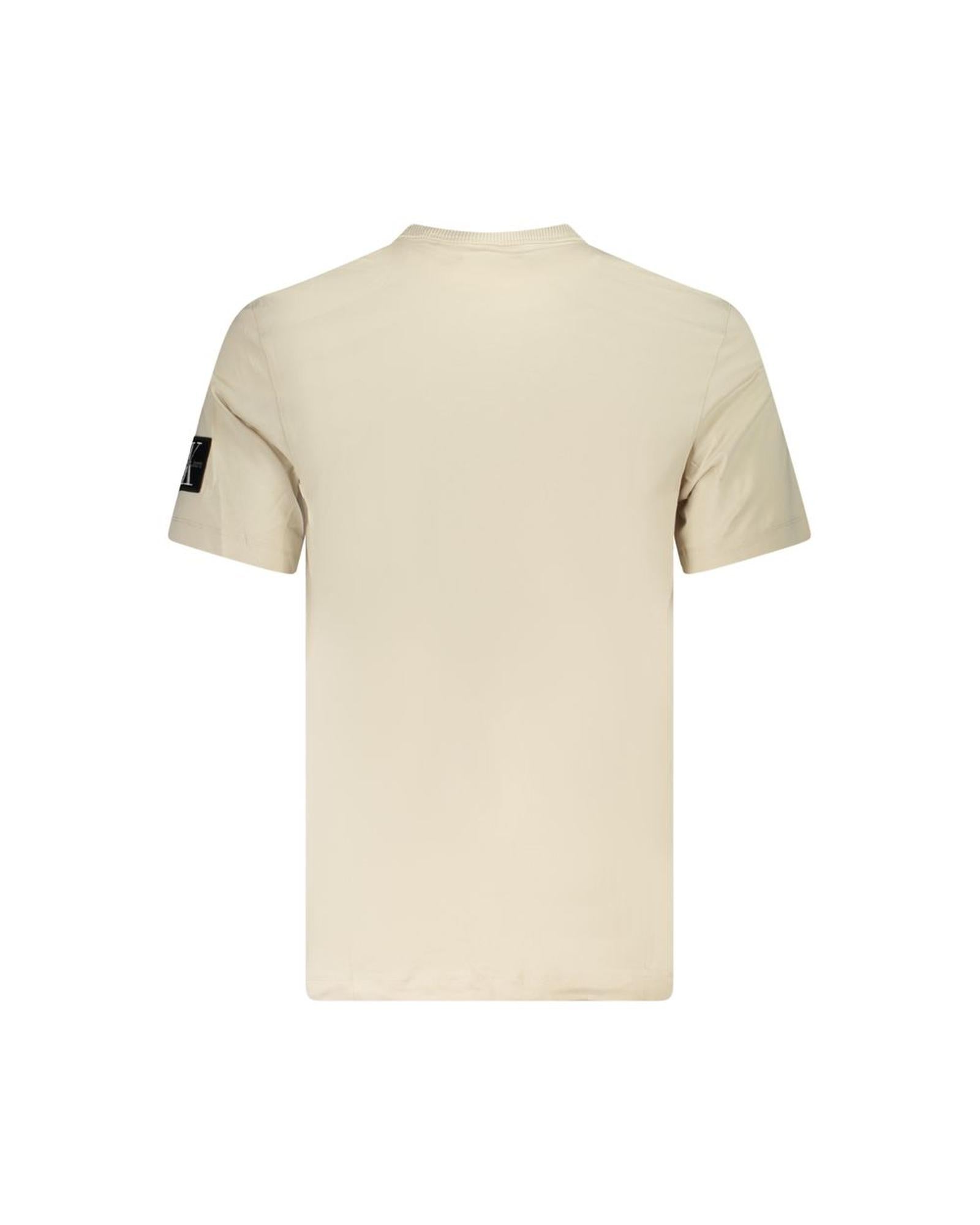 Calvin Klein Men's Beige Cotton  T-Shirt - XL