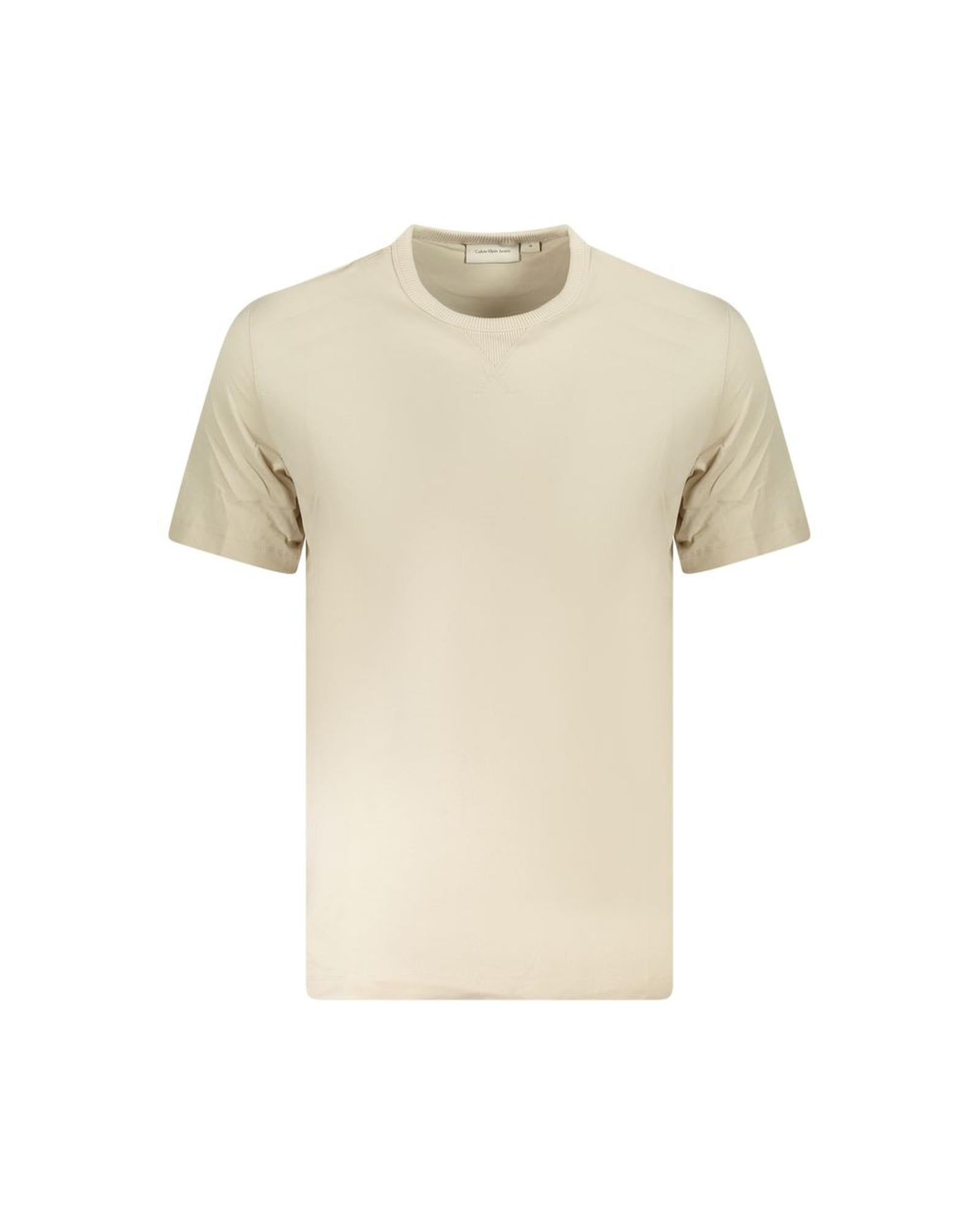 Calvin Klein Men's Beige Cotton  T-Shirt - 2XL