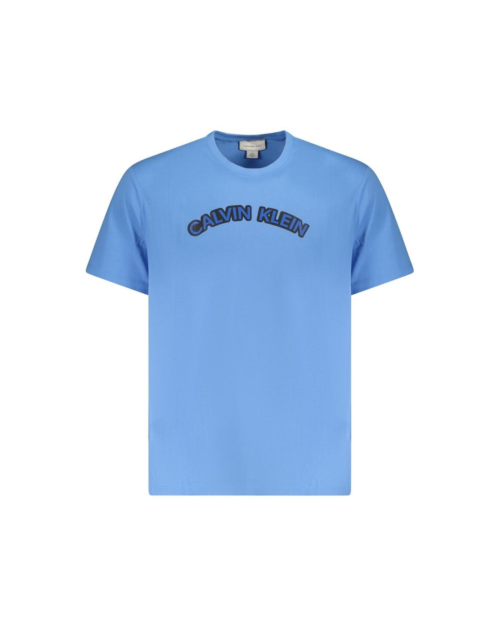 Calvin Klein Men's Light Blue Cotton  T-Shirt - XL