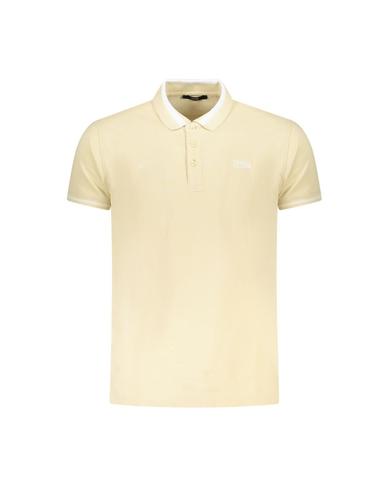 Cavalli Class Men's Beige Cotton Polo Shirt - 2XL