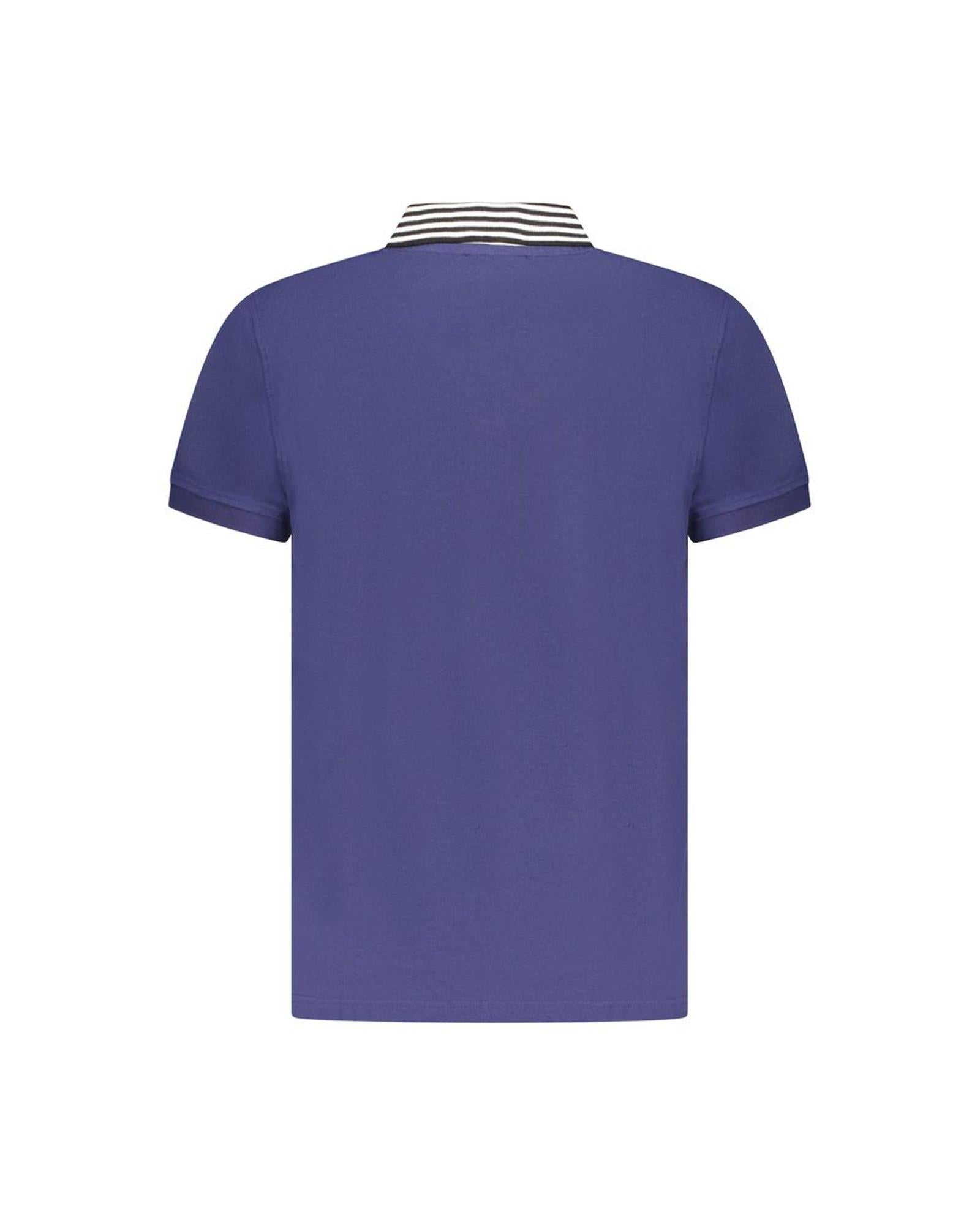 Cavalli Class Men's Blue Cotton Polo Shirt - L