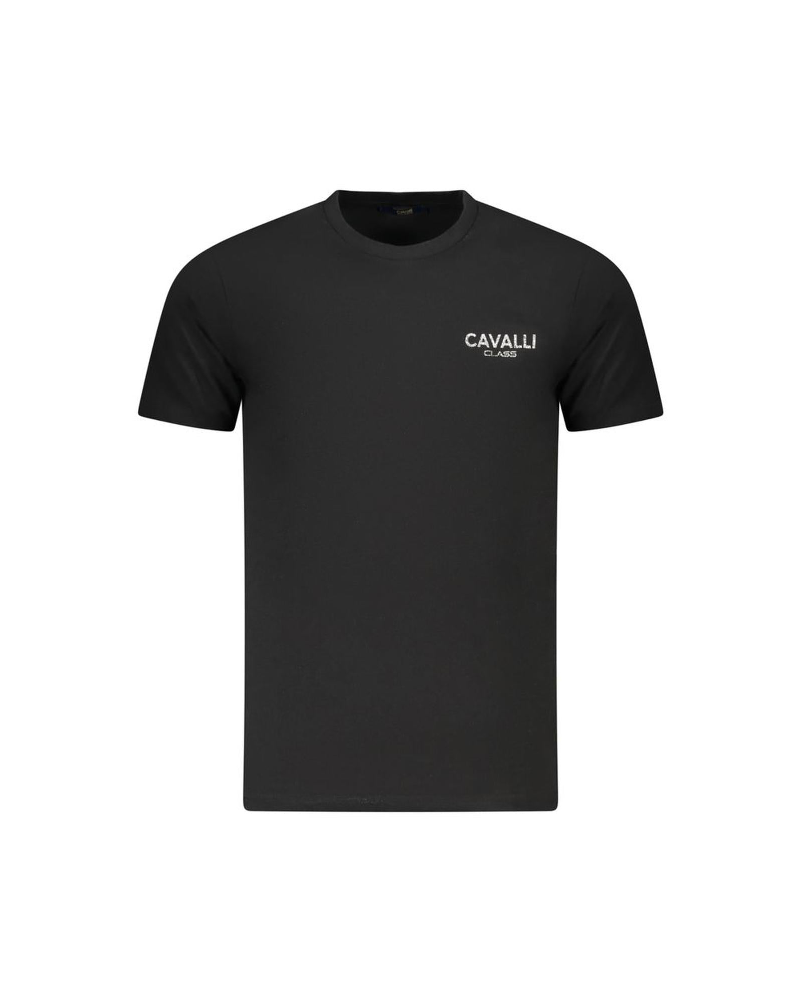 Cavalli Class Men's Black Cotton T-Shirt - L