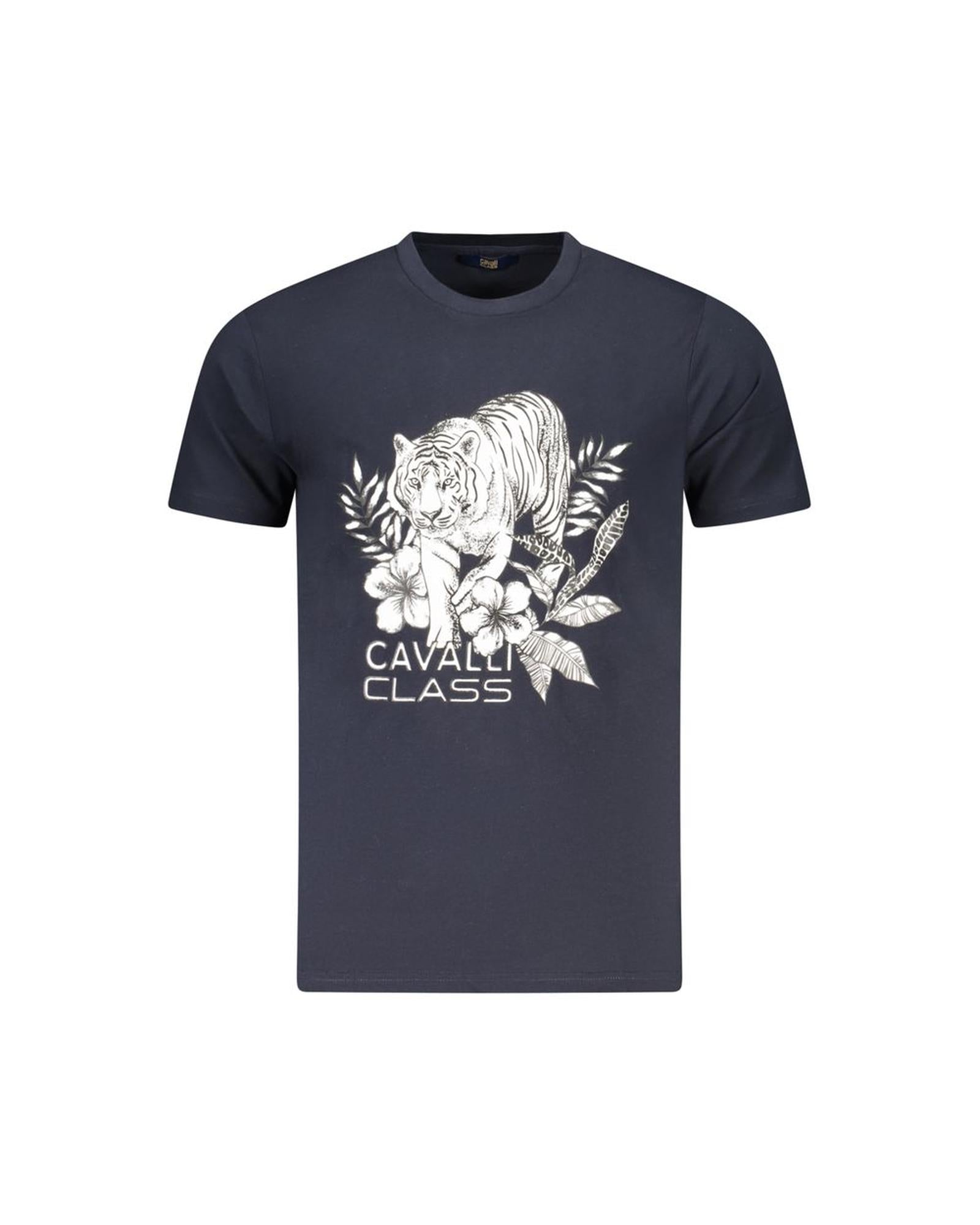Cavalli Class Men's Blue Cotton  T-Shirt - M