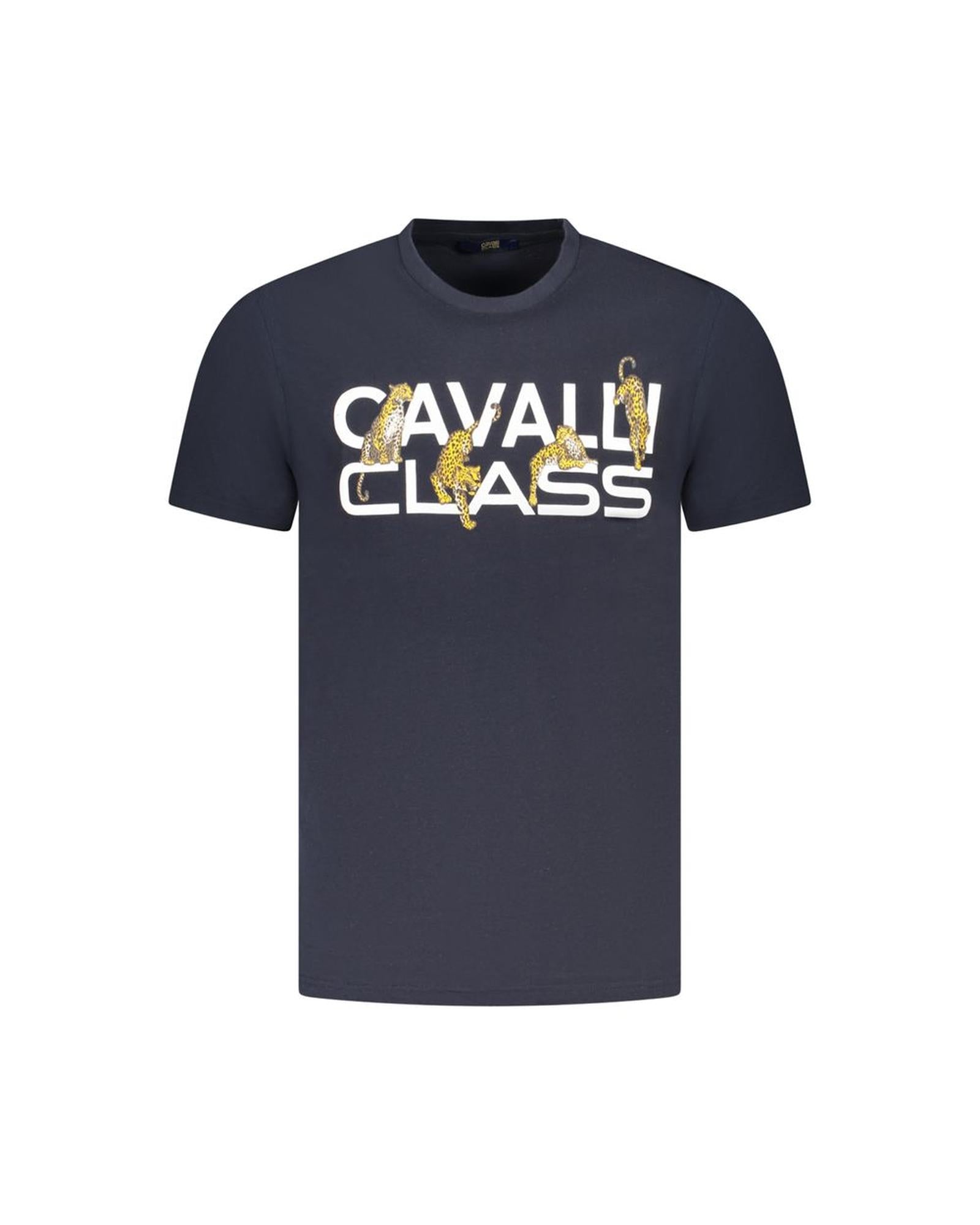 Cavalli Class Men's Blue Cotton T-Shirt - M