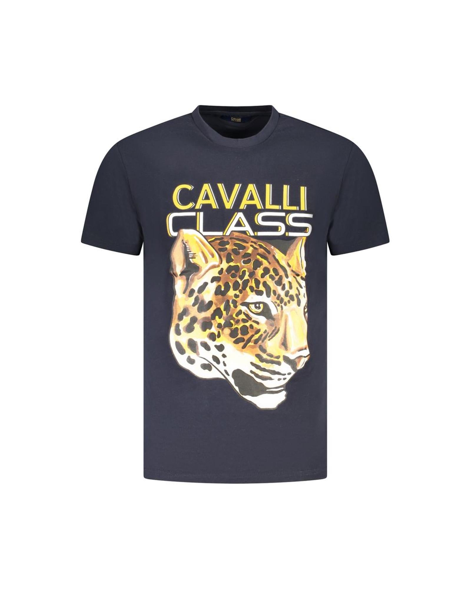 Cavalli Class Men's Blue Cotton  T-Shirt - M