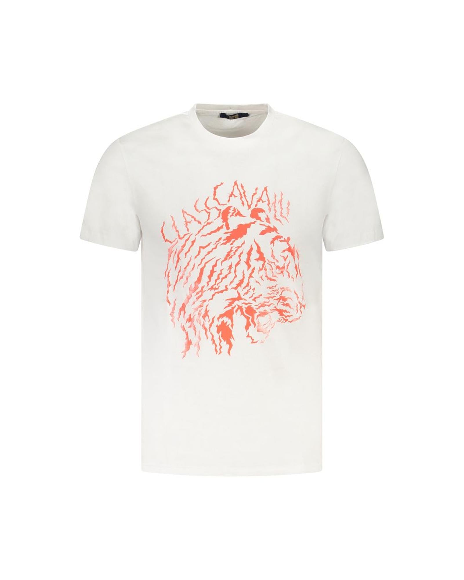 Cavalli Class Men's White Cotton T-Shirt - 2XL