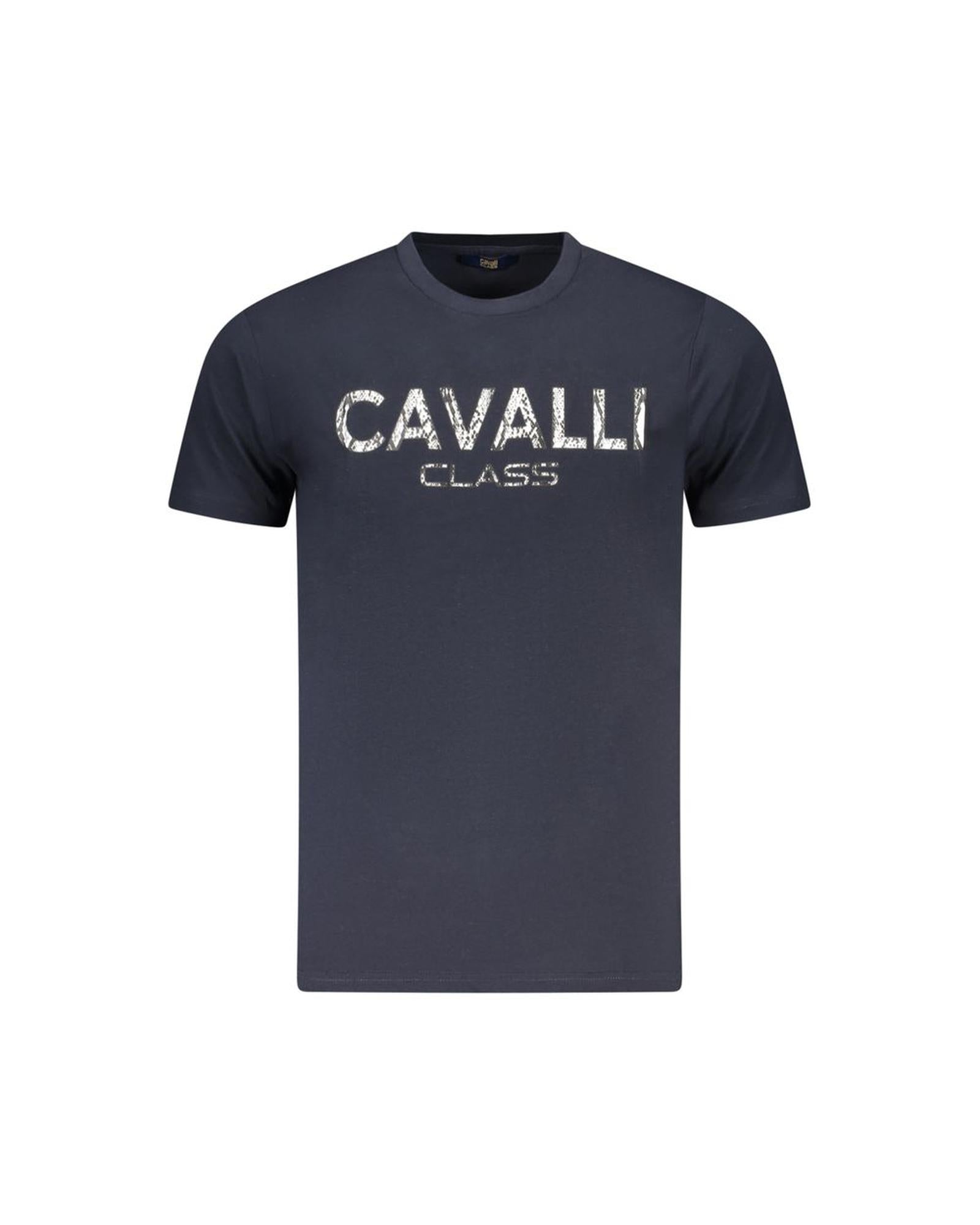 Cavalli Class Men's Blue Cotton  T-Shirt - L
