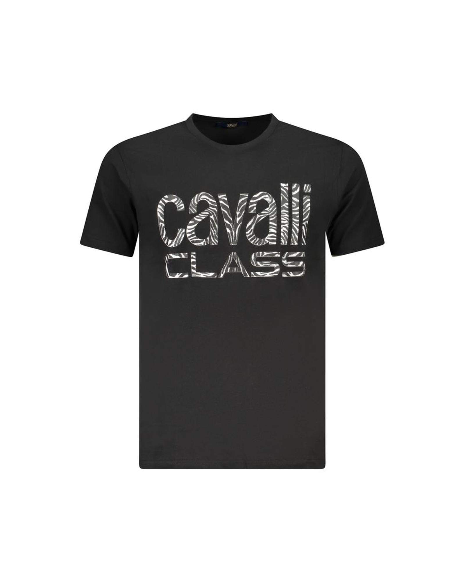 Cavalli Class Men's Black Cotton T-Shirt - 2XL