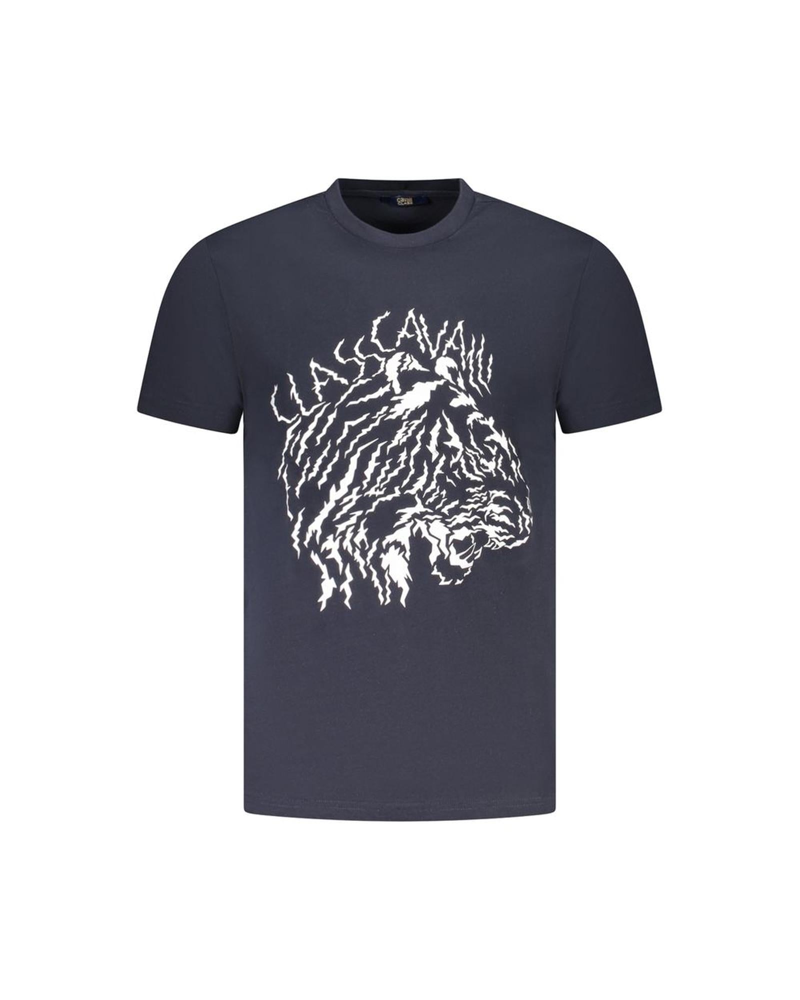 Cavalli Class Men's Blue Cotton  T-Shirt - M